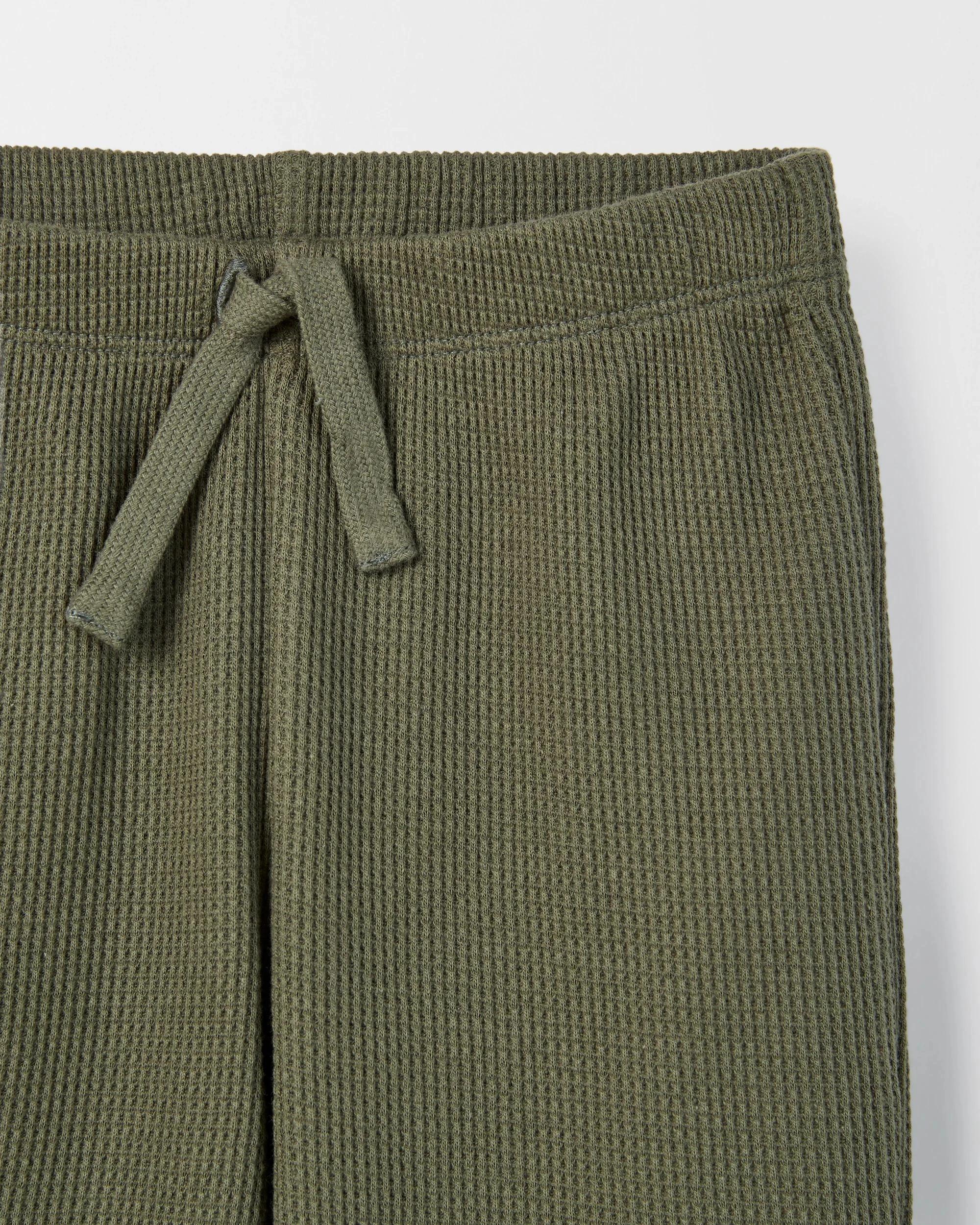 4 Target Baby Baby Organic Cotton 2 Pack Waffle Pants CHARCOAL/KHAKI, 4 of 4