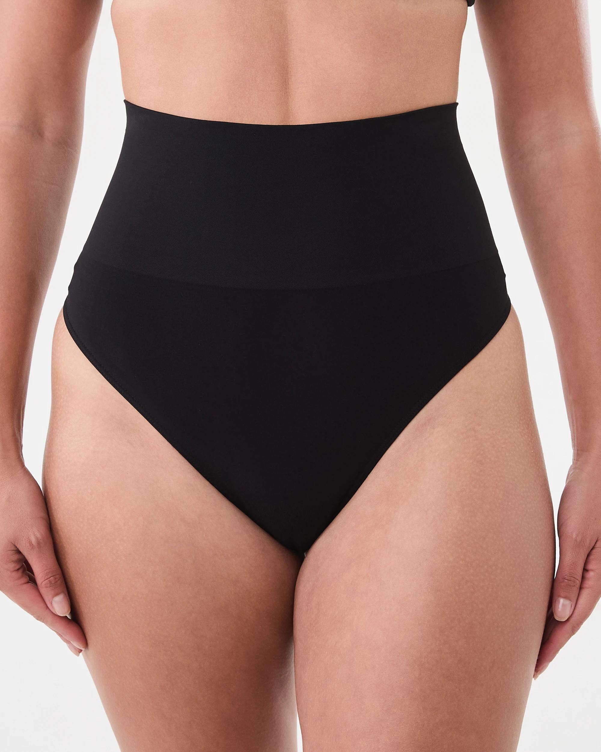 5 2 Pack Smoothing G-String Briefs Blk Ssb, 5 of 7