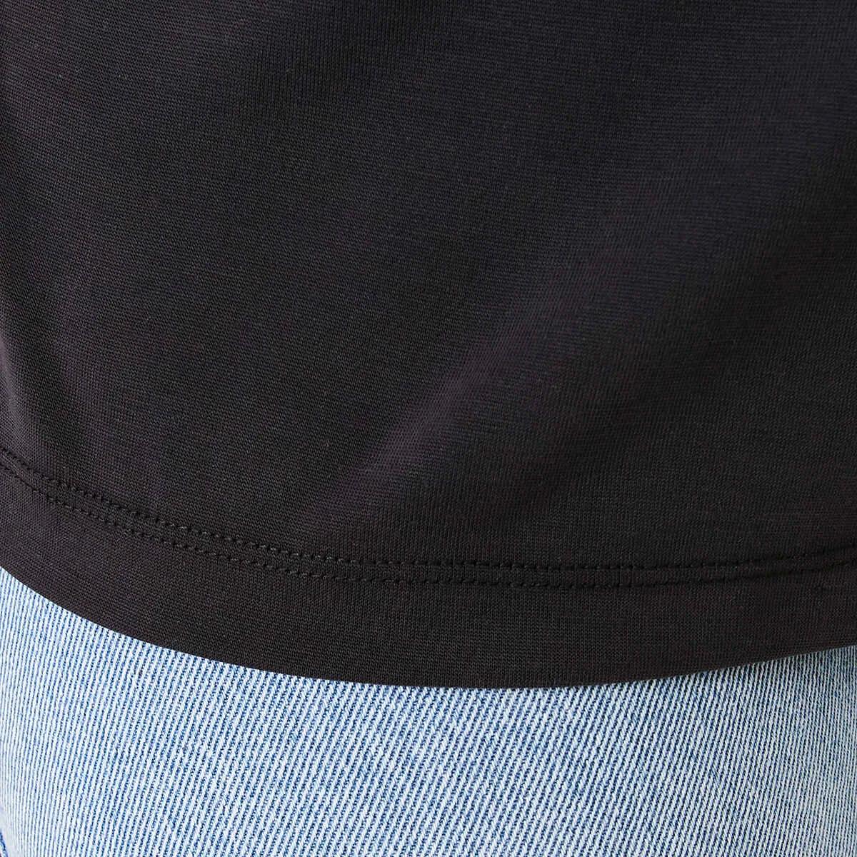 6 Short Sleeve Drape T-shirt Black, 6 of 6