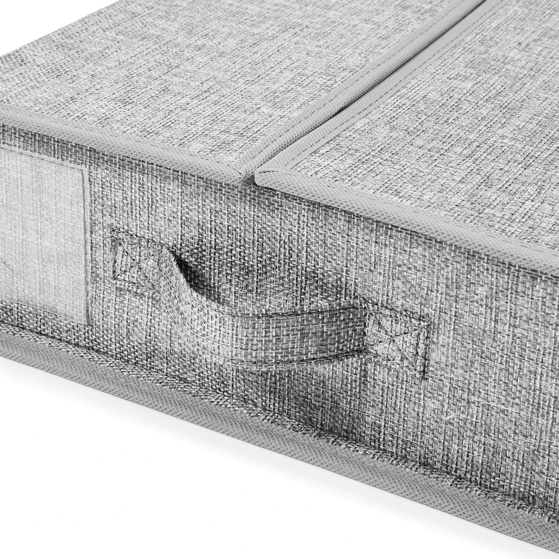 6 Linen Look Bed Linen Box - Charcoal, 6 of 10