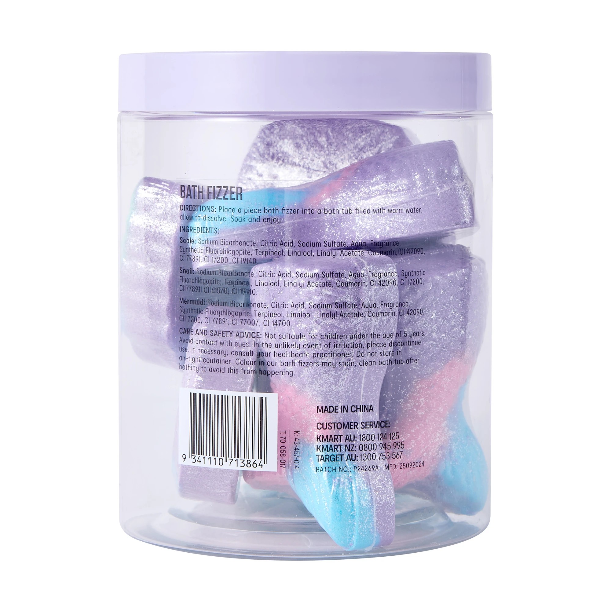 4 OXX Bodycare 9 Piece Multi Bath Fizzers - Lavender Scented, 4 of 4