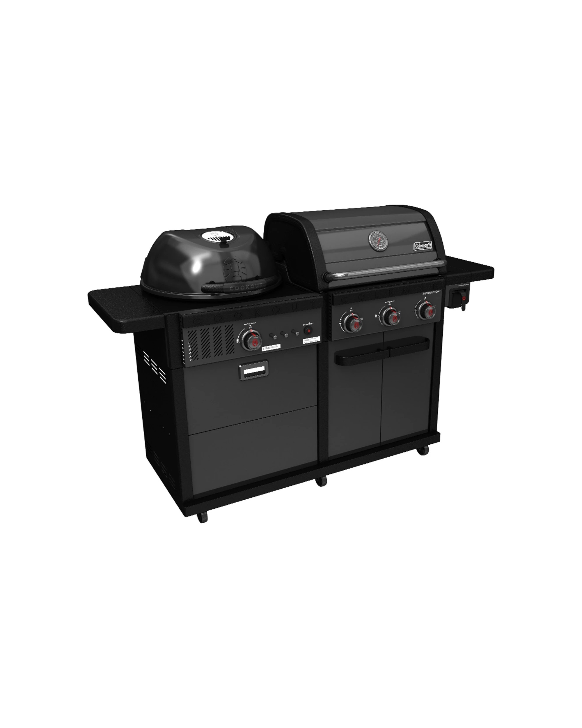 2 Coleman Revolution Dual Fuel Gas & Charcoal BBQ Matte Revdfbma - Black, 2 of 9