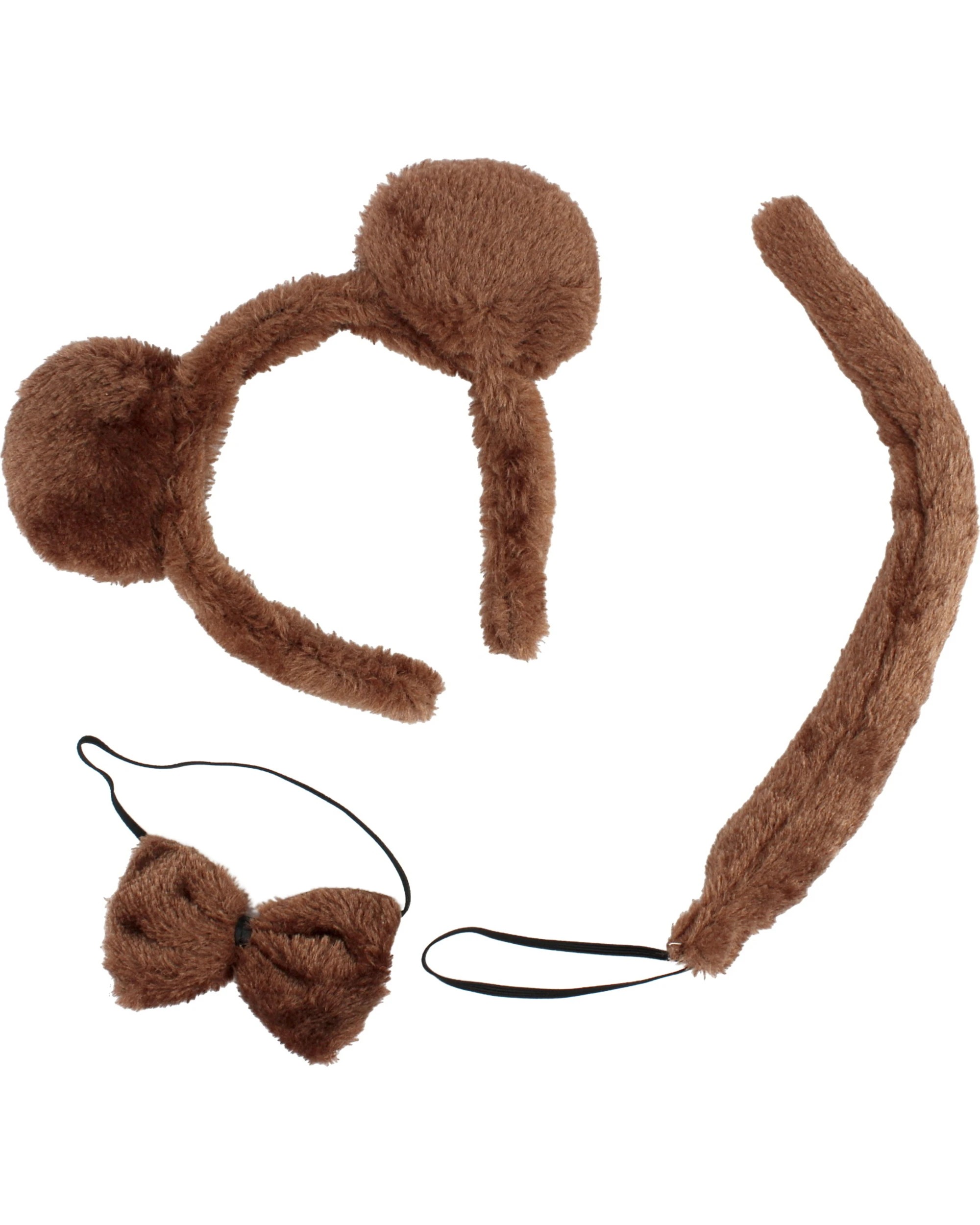 1 JD Party Bear Ears and Tail Costume Set - Brown, 1 of 1
