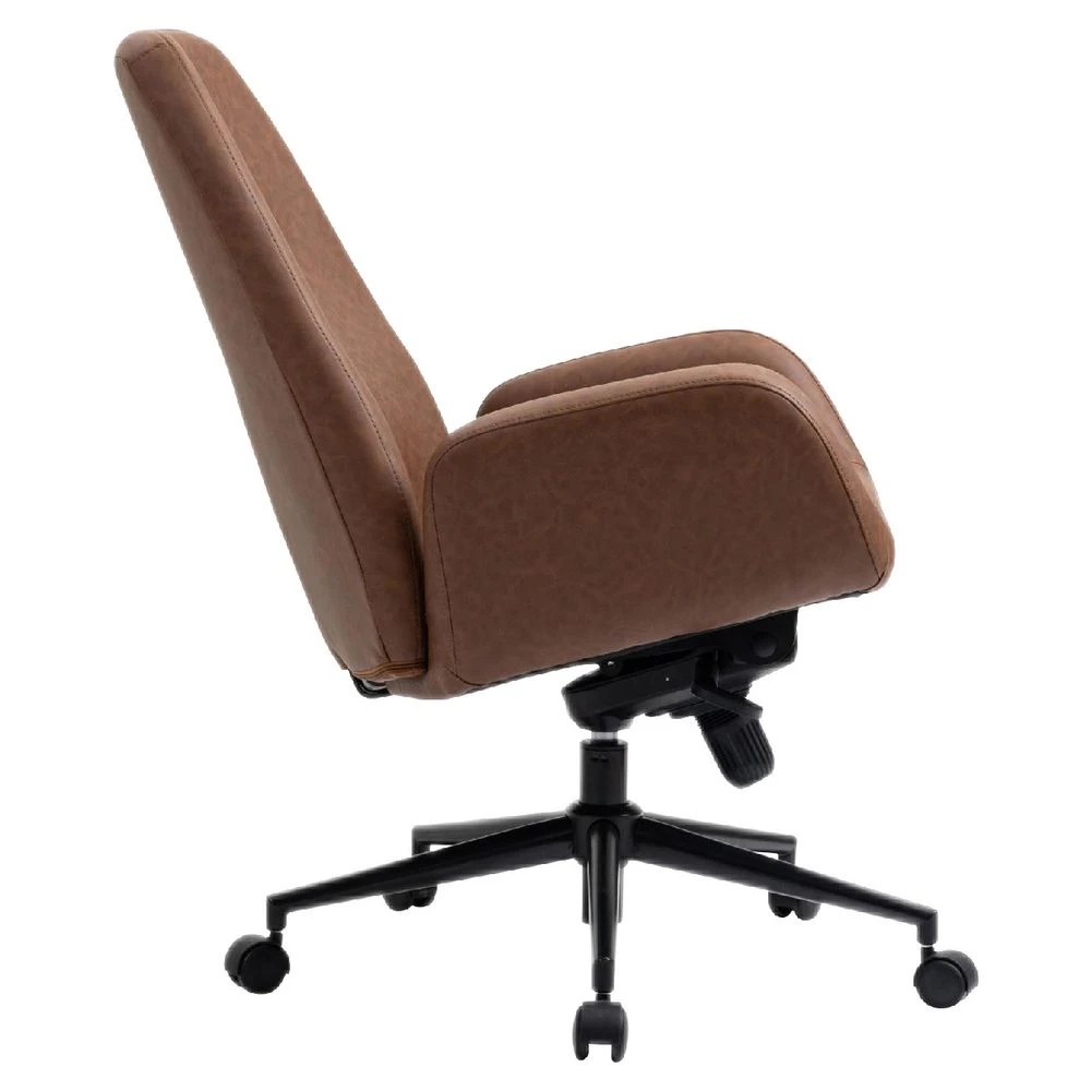 8 Lindenberg Chair PU Brown Ergonomic Chairs and Desk Chairs, 8 of 10
