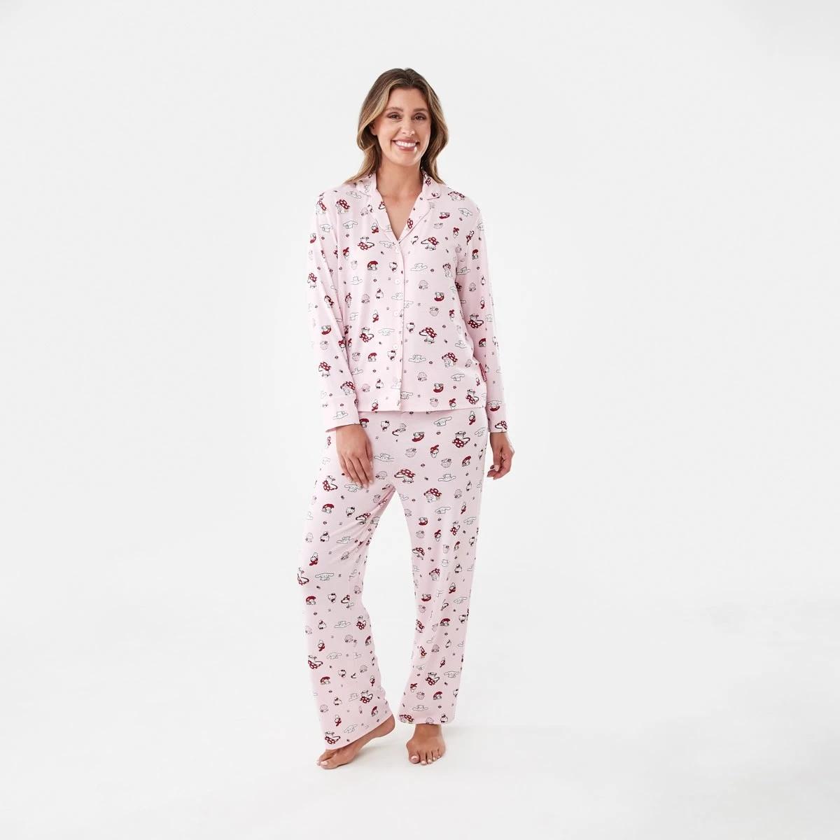 1 Hello Kitty License Long Sleeve Top and Pants Comfort Pyjama Set Hello Kit, 1 of 6