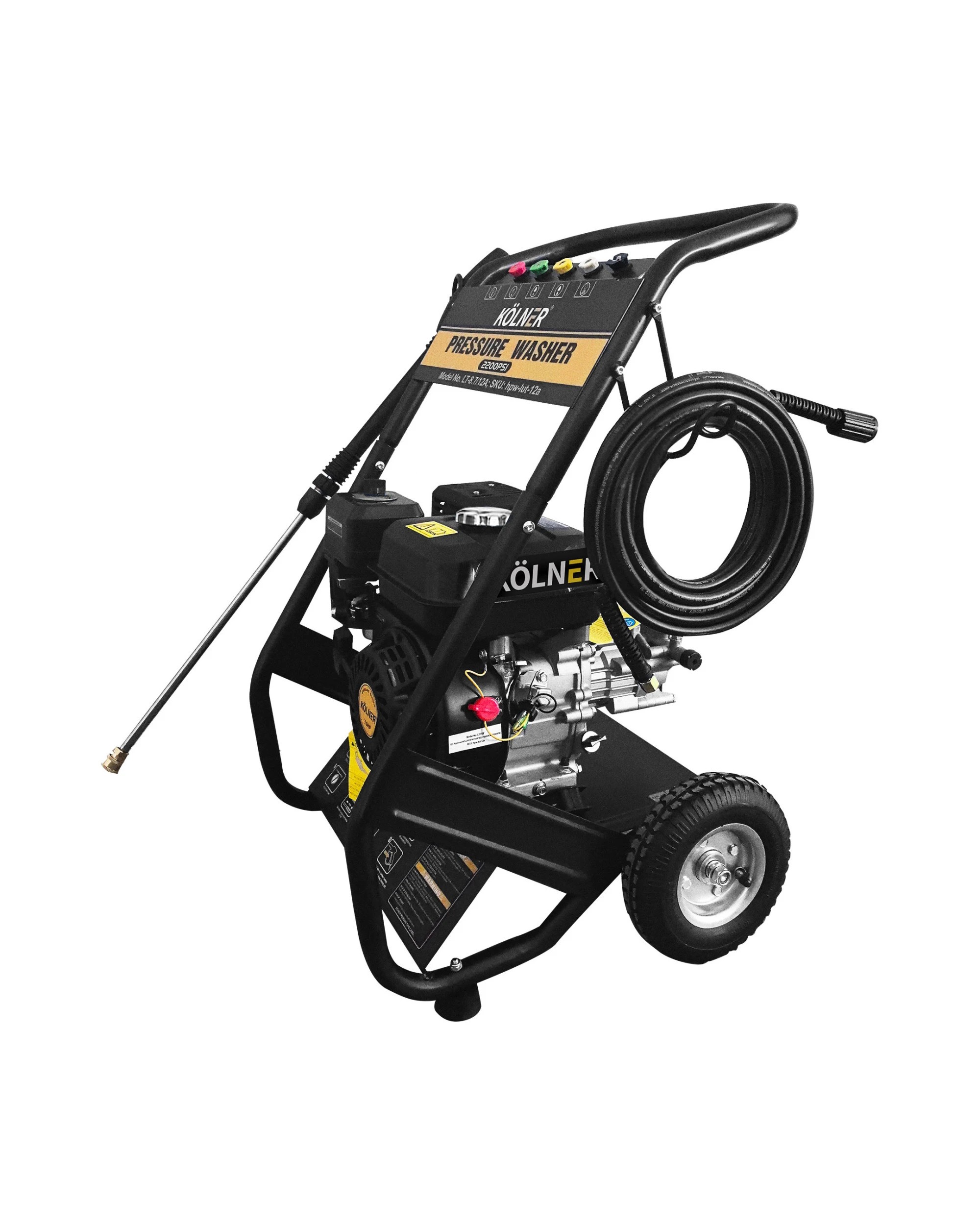 5 Kolner LT12A 7HP 2200PSI Petrol Engine High Pressure Washer 7.5LPM - Black, 5 of 9