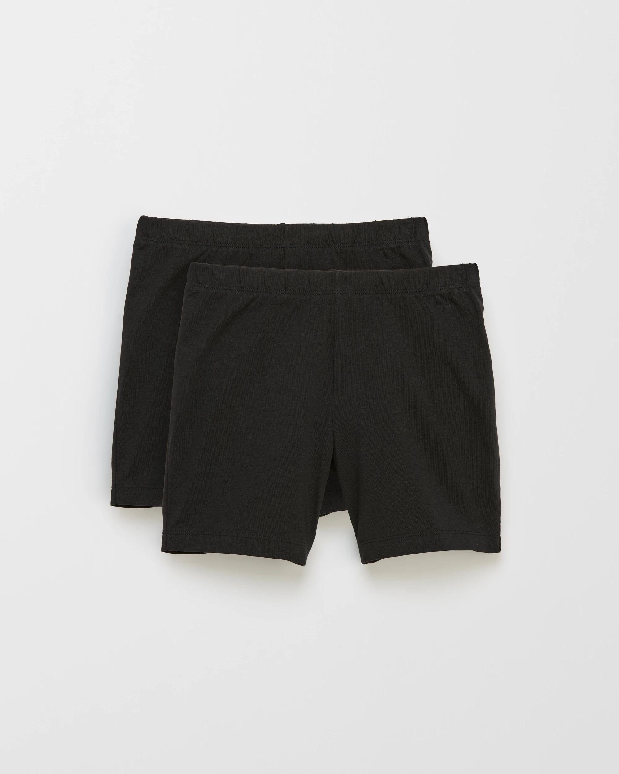 1 Target Kids Australian Cotton Bike Shorts 2 Pack BLACK, 1 of 2