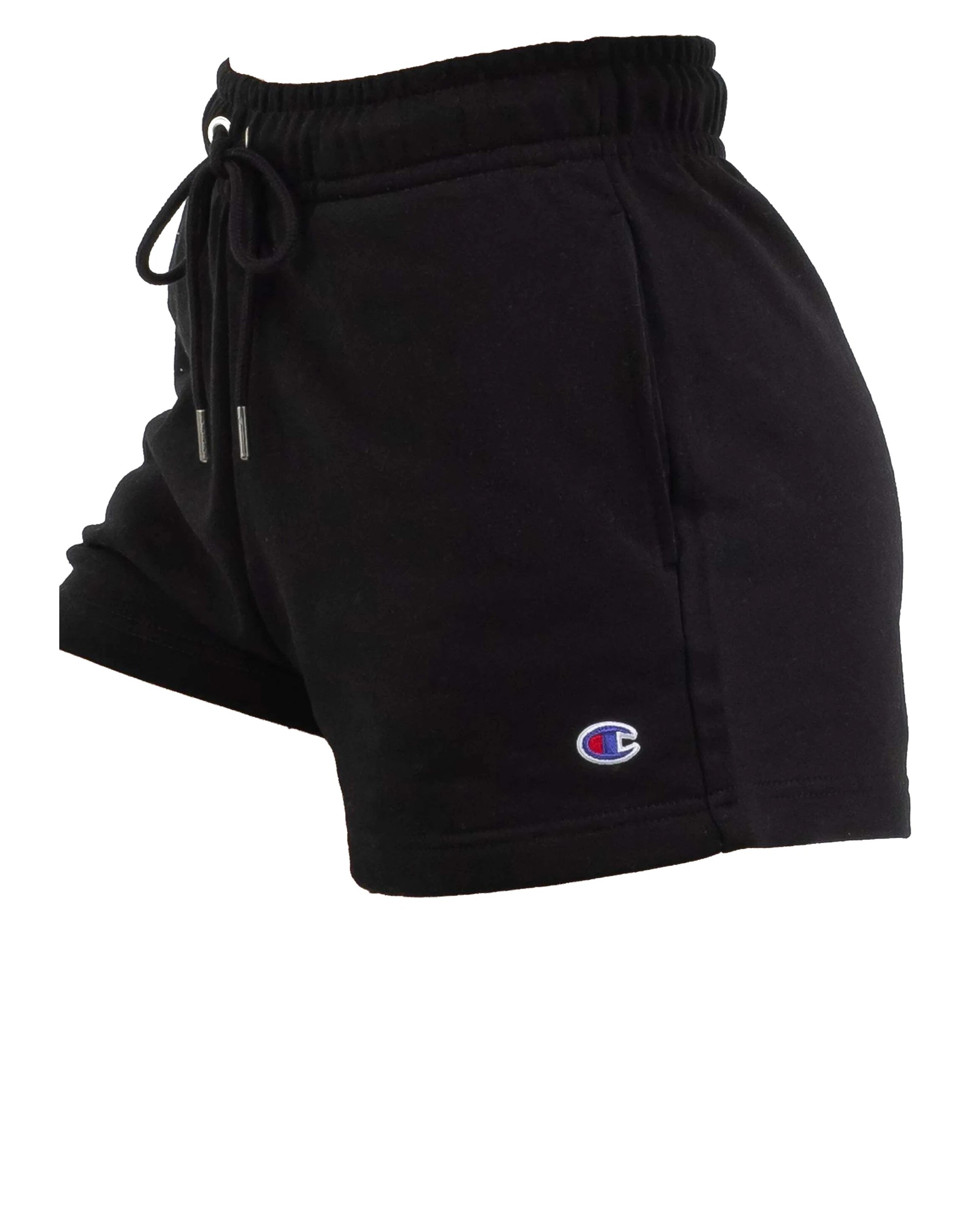 1 Champion Womens French Terry C Logo Cotton Sports Activewear Shorts - XS - Black, 1 of 4