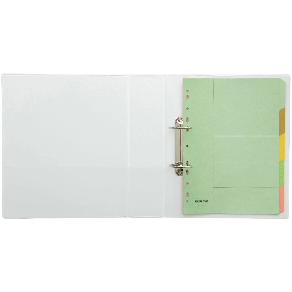 5 J.Burrows Insert Binder A4 2 D-Ring 50mm White, 5 of 6