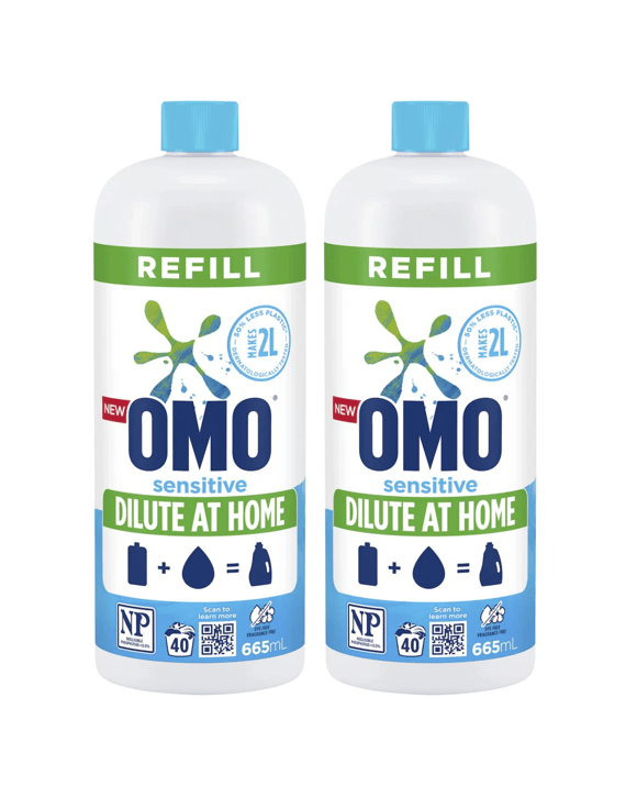 OMO Sensitive Laundry Liquid 2L x2