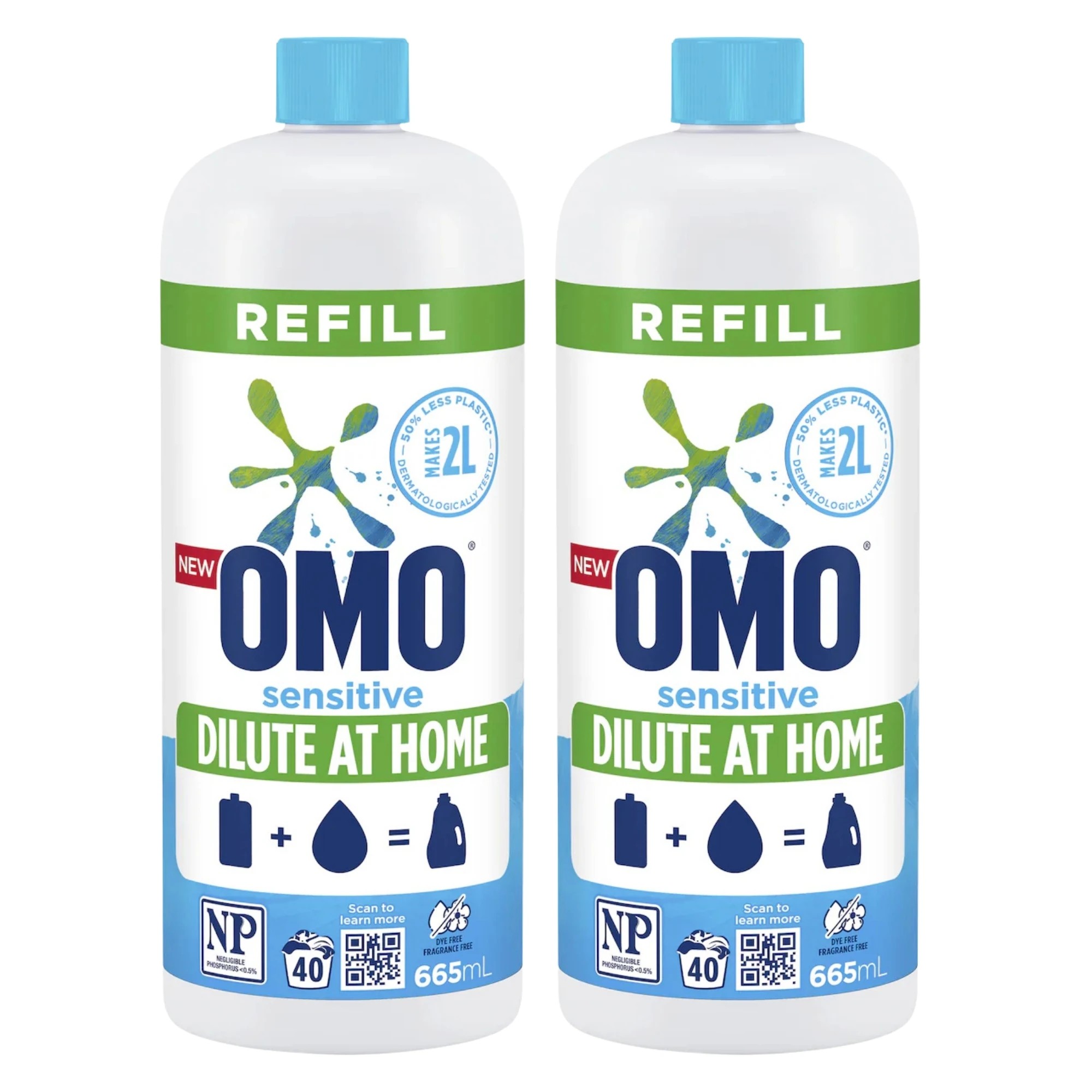 1 OMO Sensitive Laundry Liquid 2L x2, 1 of 7