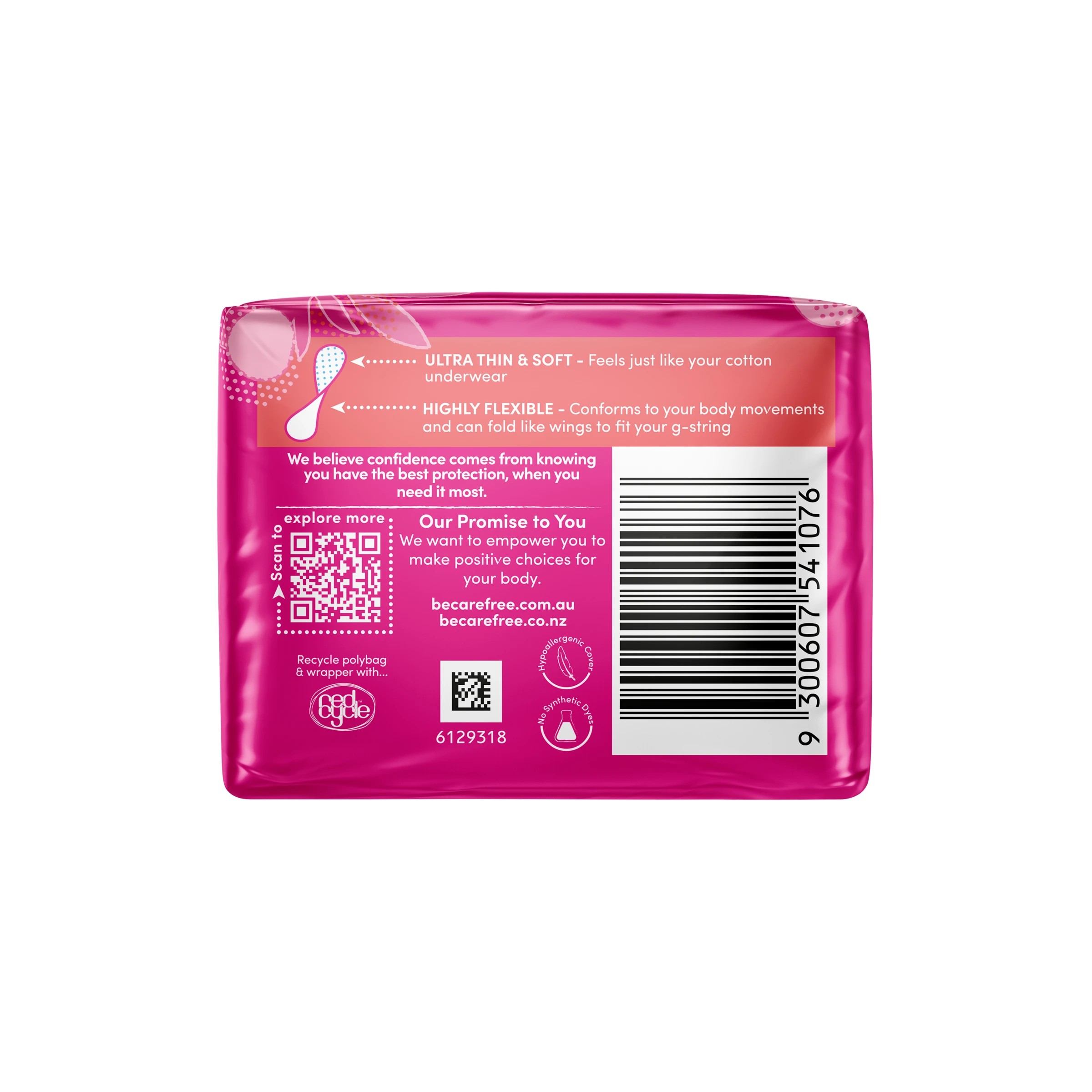 3 Carefree 42 Pack Barely There Unscented Panty Liners, 3 of 6