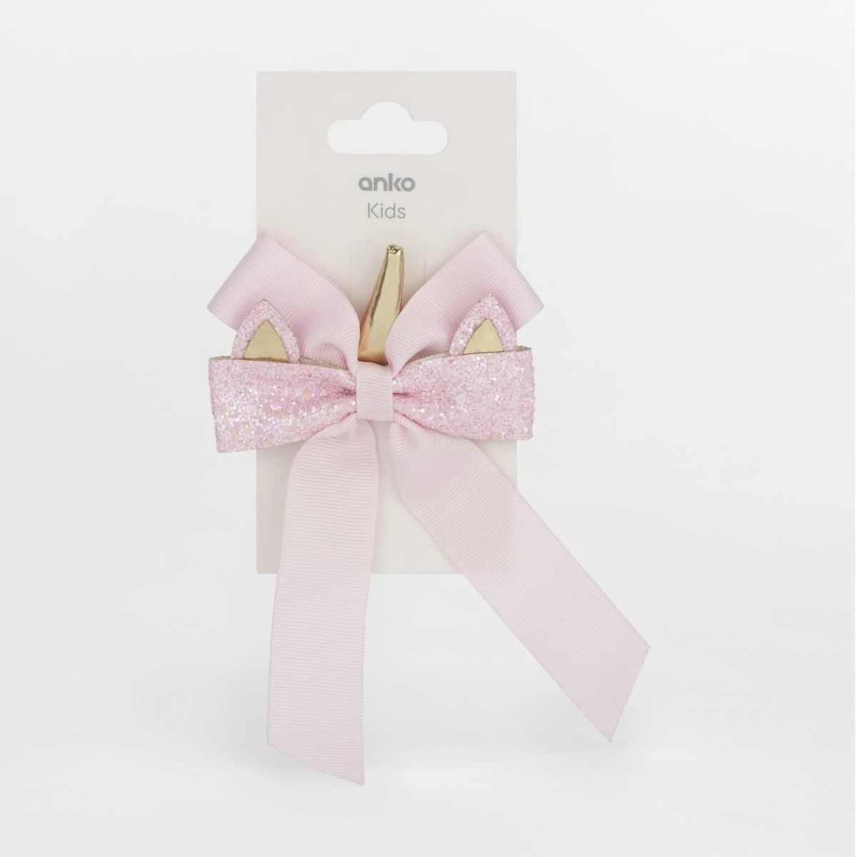 3 Pink Unicorn Bow Hair Clip, 3 of 3