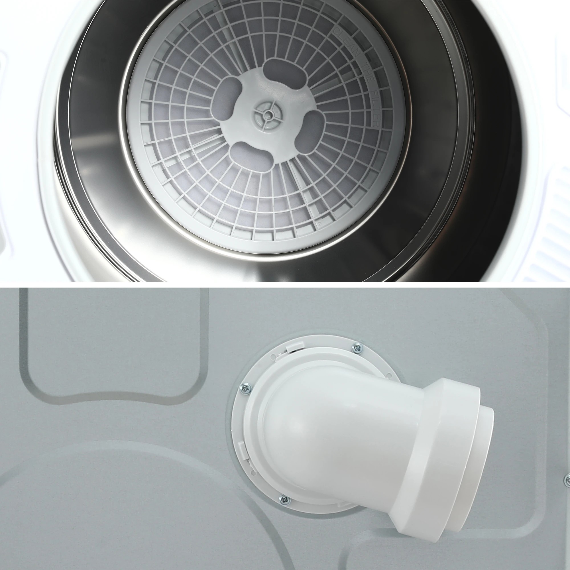 8 Devanti 6kg Tumble Dryer, Intelligent Touch Screen Clothes Dryer with 4 Drying Modes Stainless Steel Drum - White, 8 of 9