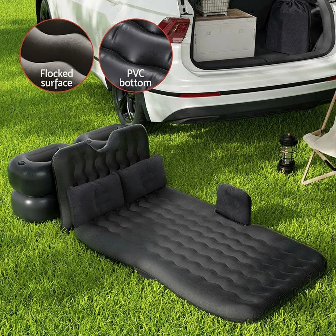 6 Weisshorn Car Mattress Inflatable SUV Back Seat Camping Bed - Single Bed - Charcoal, 6 of 7