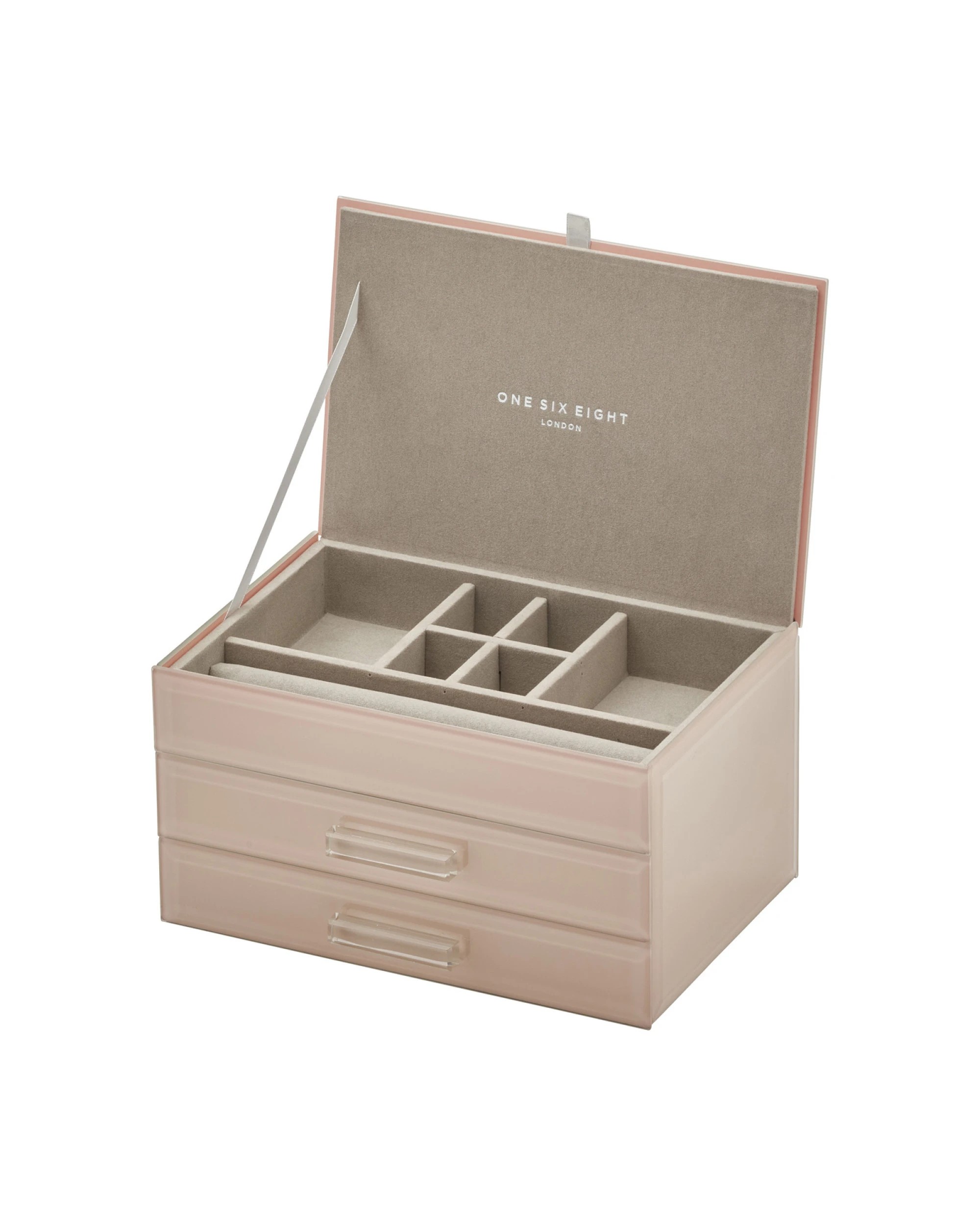 3 One Six Eight London Gabriella Jewellery Box - Blush - M - Pink, 3 of 6