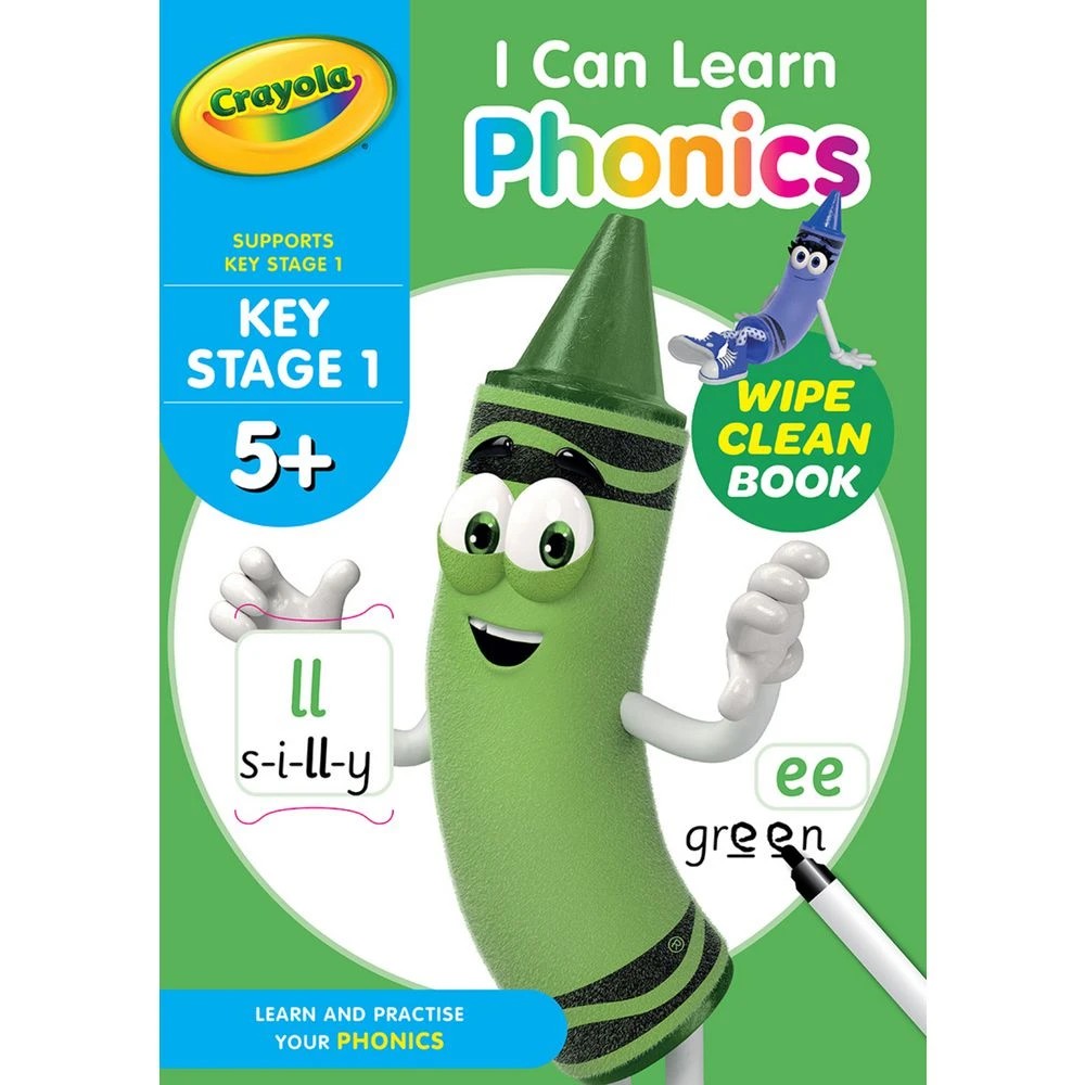 1 Crayola Wipe Clean Early Years 5+: I Can Learn Phonics, 1 of 1
