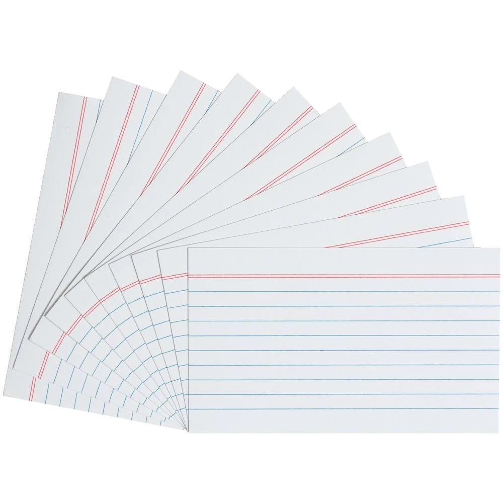 2 Studymate Study Cards Ruled 127 x 76mm White 25 Pack, 2 of 2