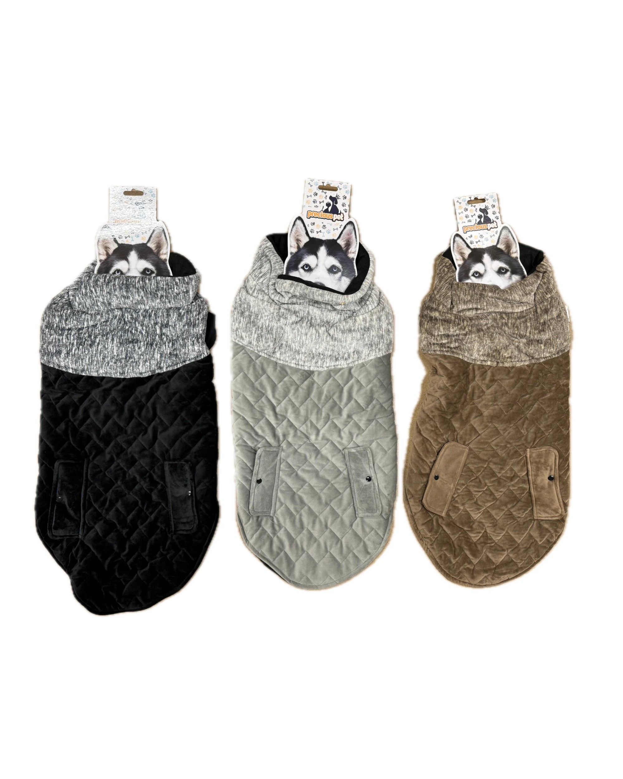 2 Precious Pet 70cm Quilted Dog Jacket Coat Warm Winter Pet Clothes Vest Padded Windbreaker, 2 of 3