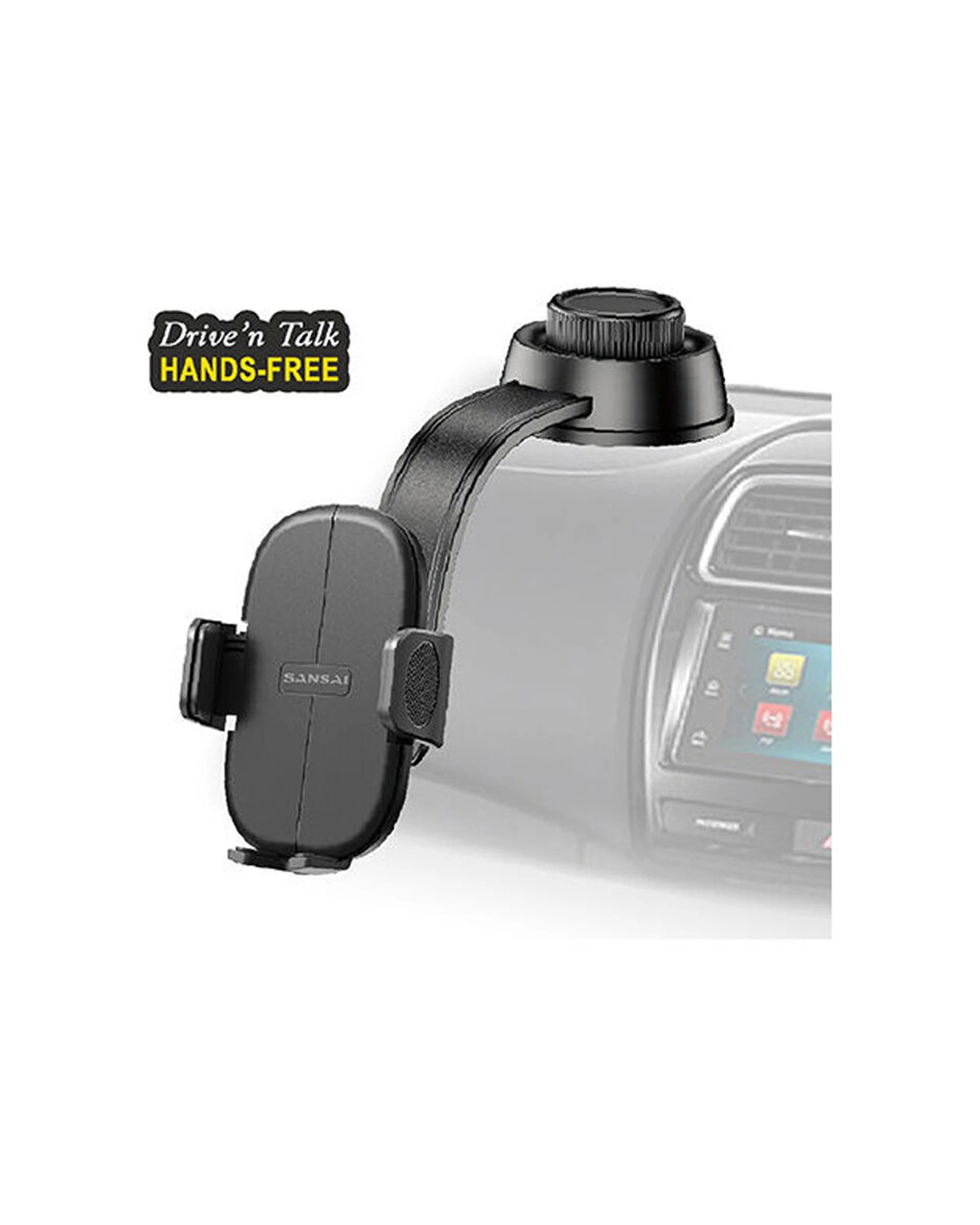 2 Sansai Universal Suction Mounted Car Phone Holder Adjustable Anti-Slip - Black, 2 of 4