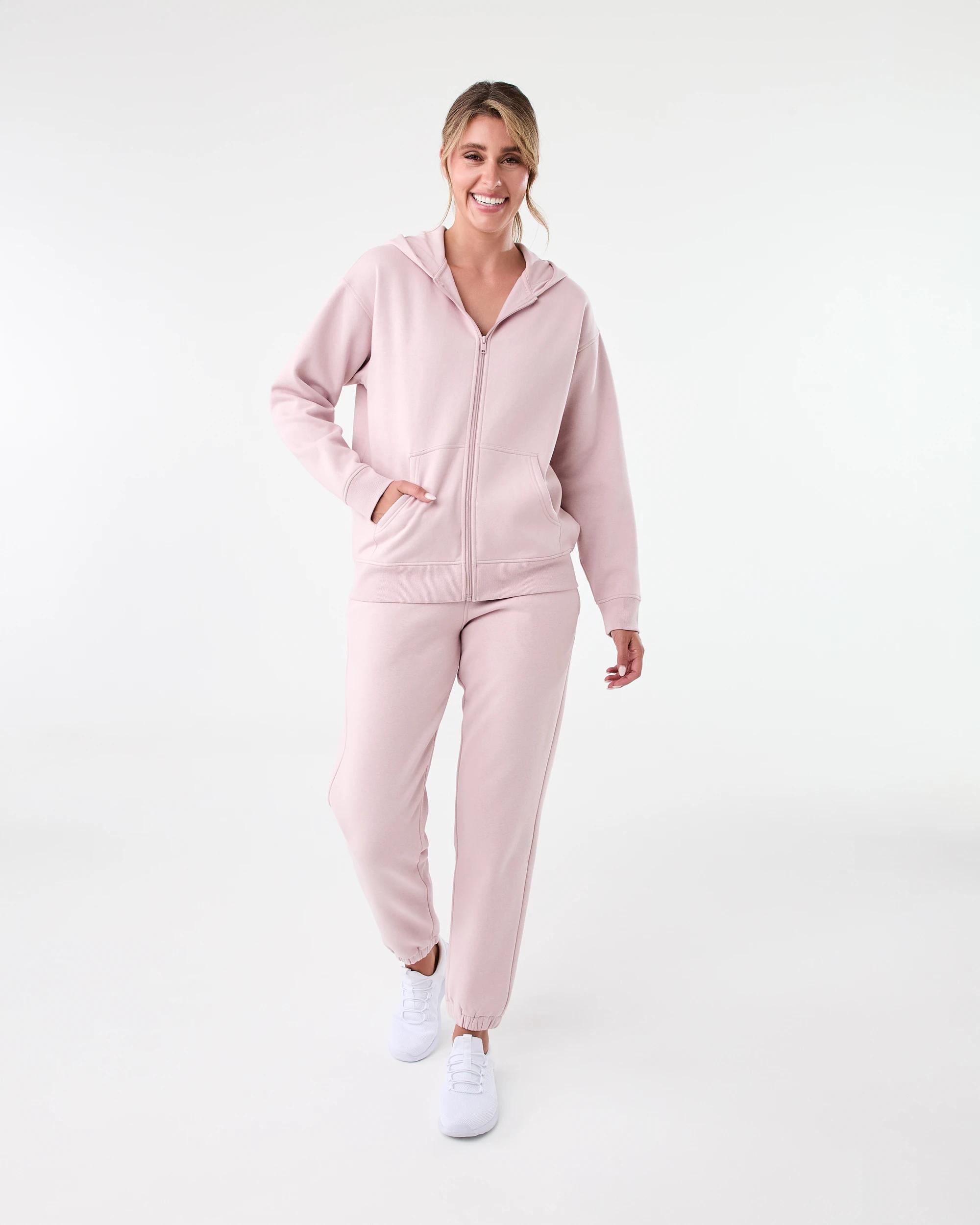 6 Active Womens Essential Cuff Trackpants Sol B Pink, 6 of 6