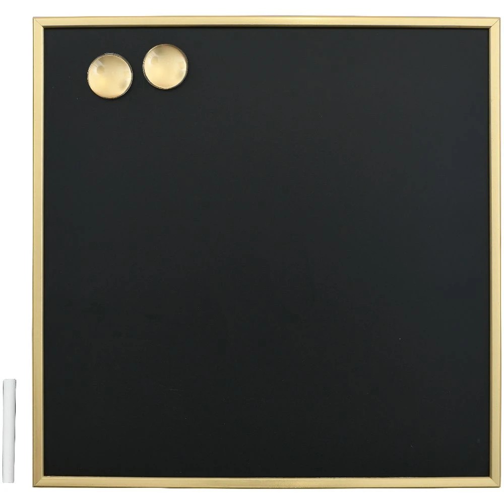 2 Otto Magnetic Chalkboard 356 x 356mm Gold Frame, 2 of 8
