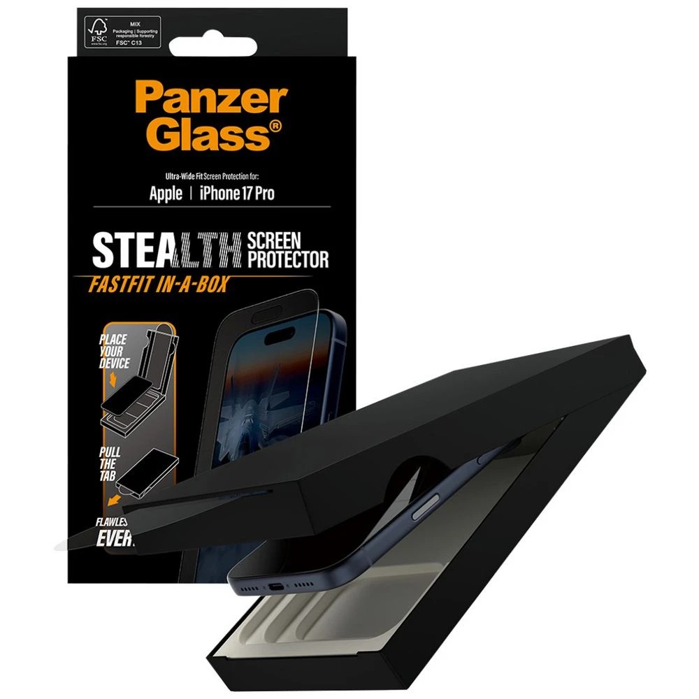 3 PanzerGlass Stealth Screen Protector iPhone 17 Pro, 3 of 5
