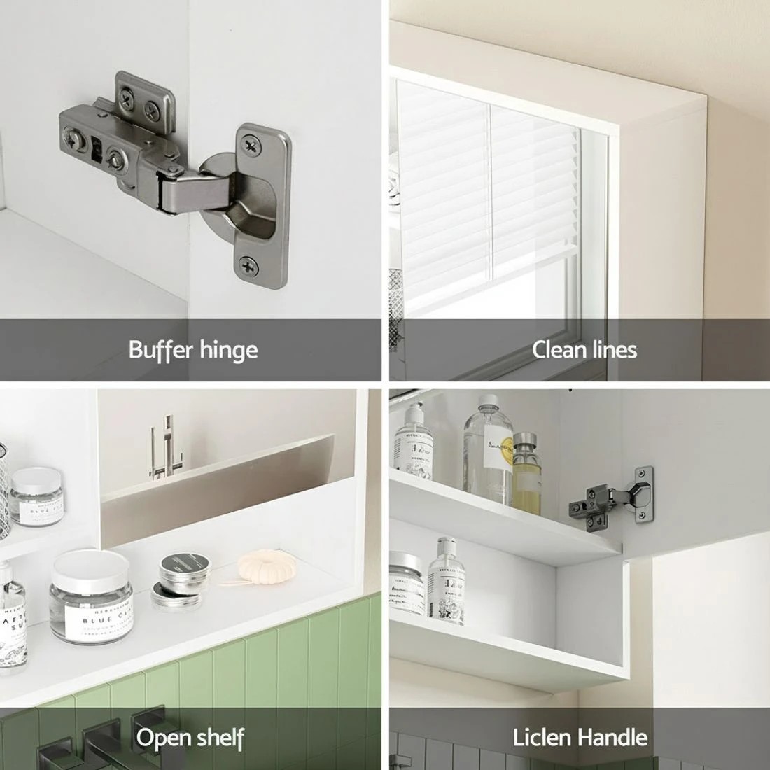 5 Cefito Bathroom Mirror Cabinet Mirro Medicine Adjustable Shelf Wall Mounted - White, 5 of 5