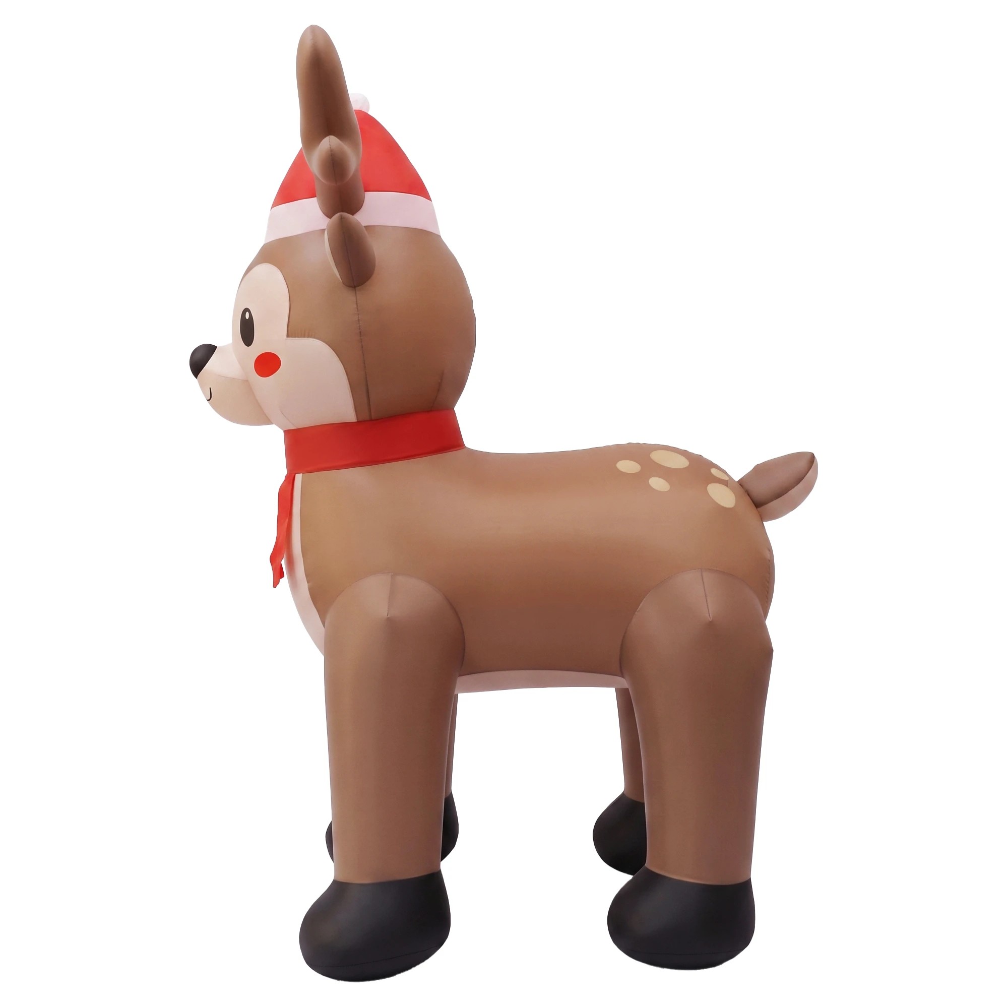4 Jingle Jollys Christmas Inflatable Reindeer 2.5M Illuminated Decorations - Brown, 4 of 9