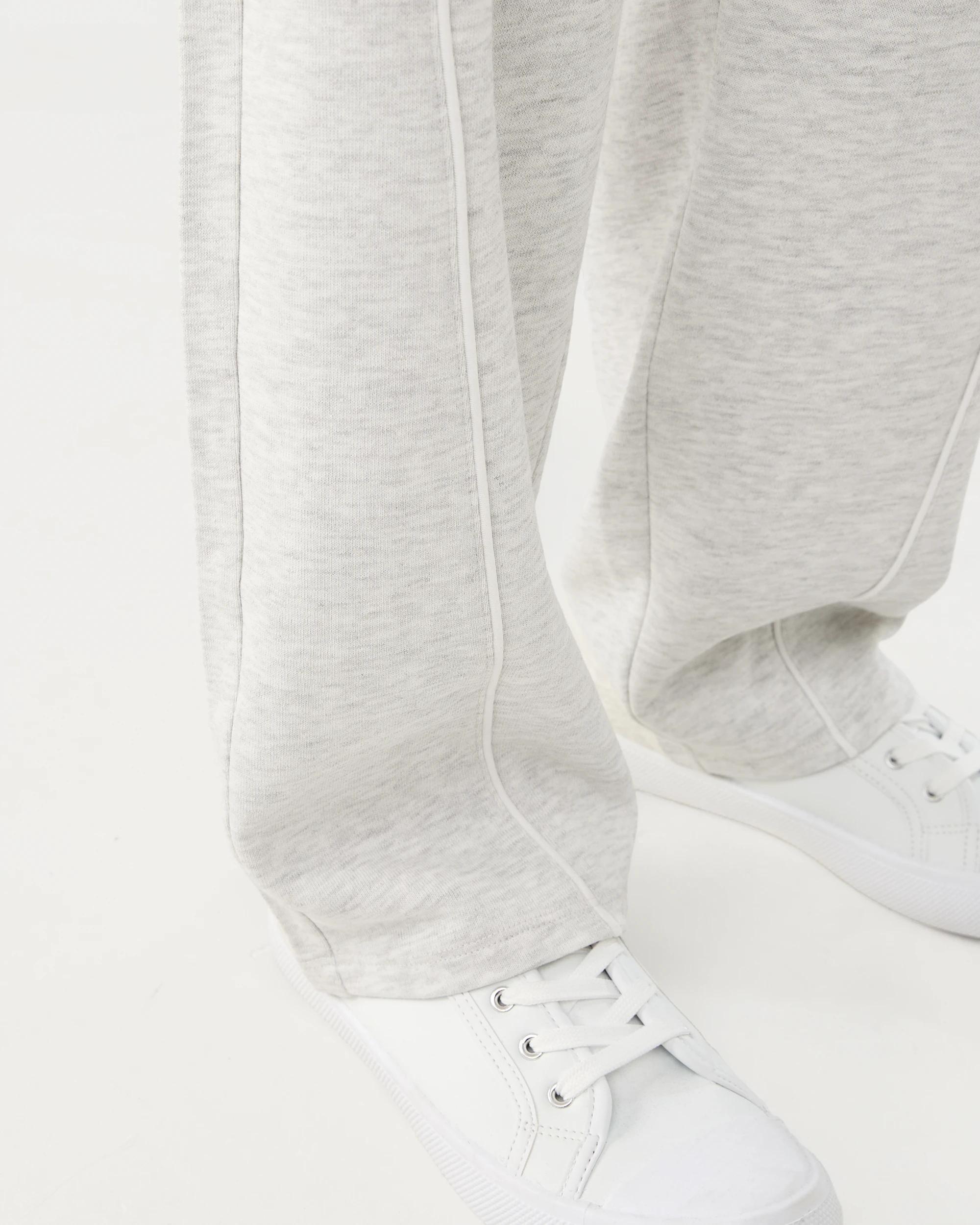 4 Barrel Leg Trackpants Wht Marle, 4 of 8