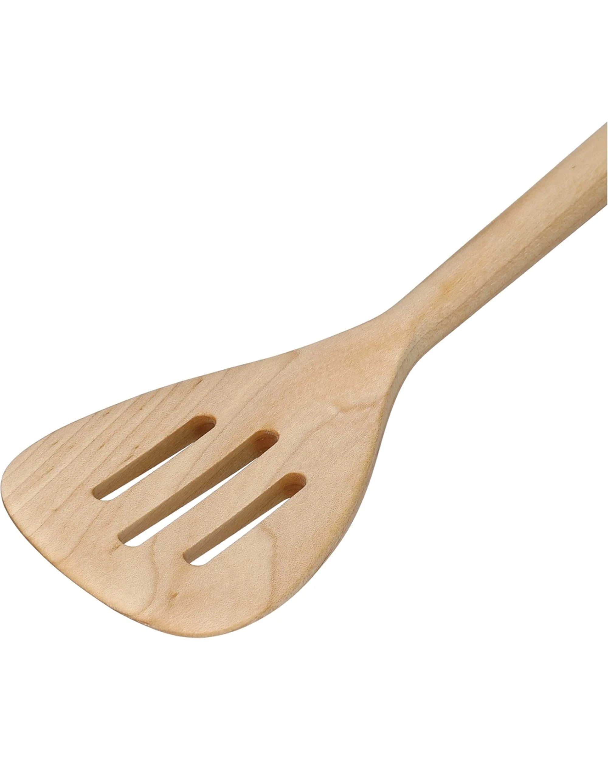 2 KitchenAid Maple Wood Slotted Turner Heat Resistant Durable Kitchen Utensil - Brown, 2 of 3