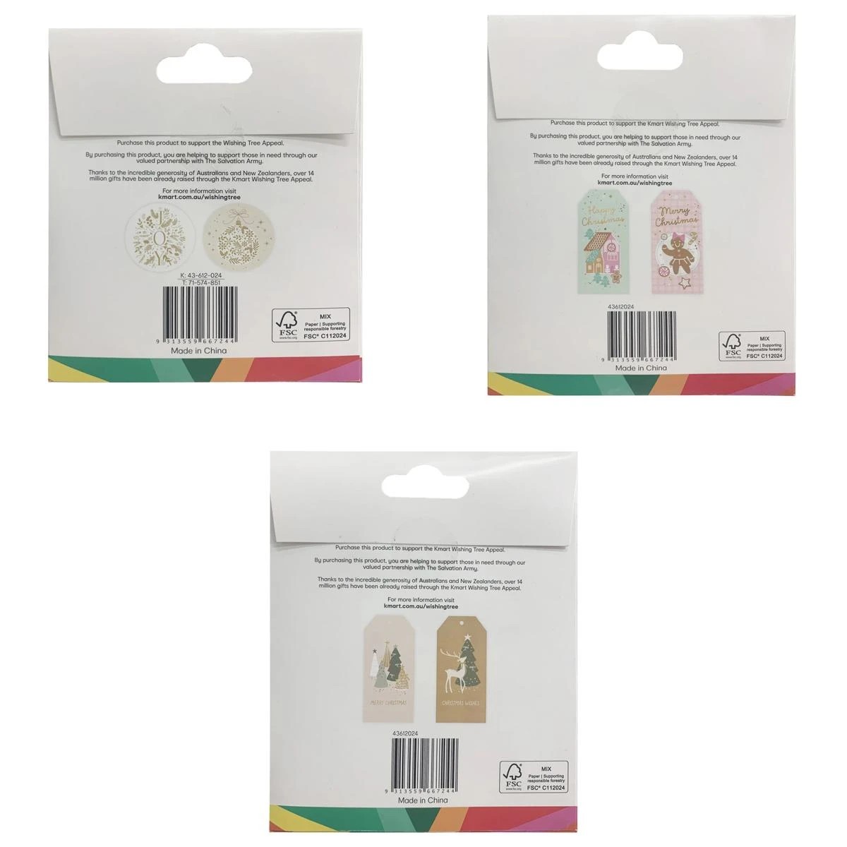 5 10 Pack Wishing Tree Appeal Christmas Gift Tags - Assorted, 5 of 5