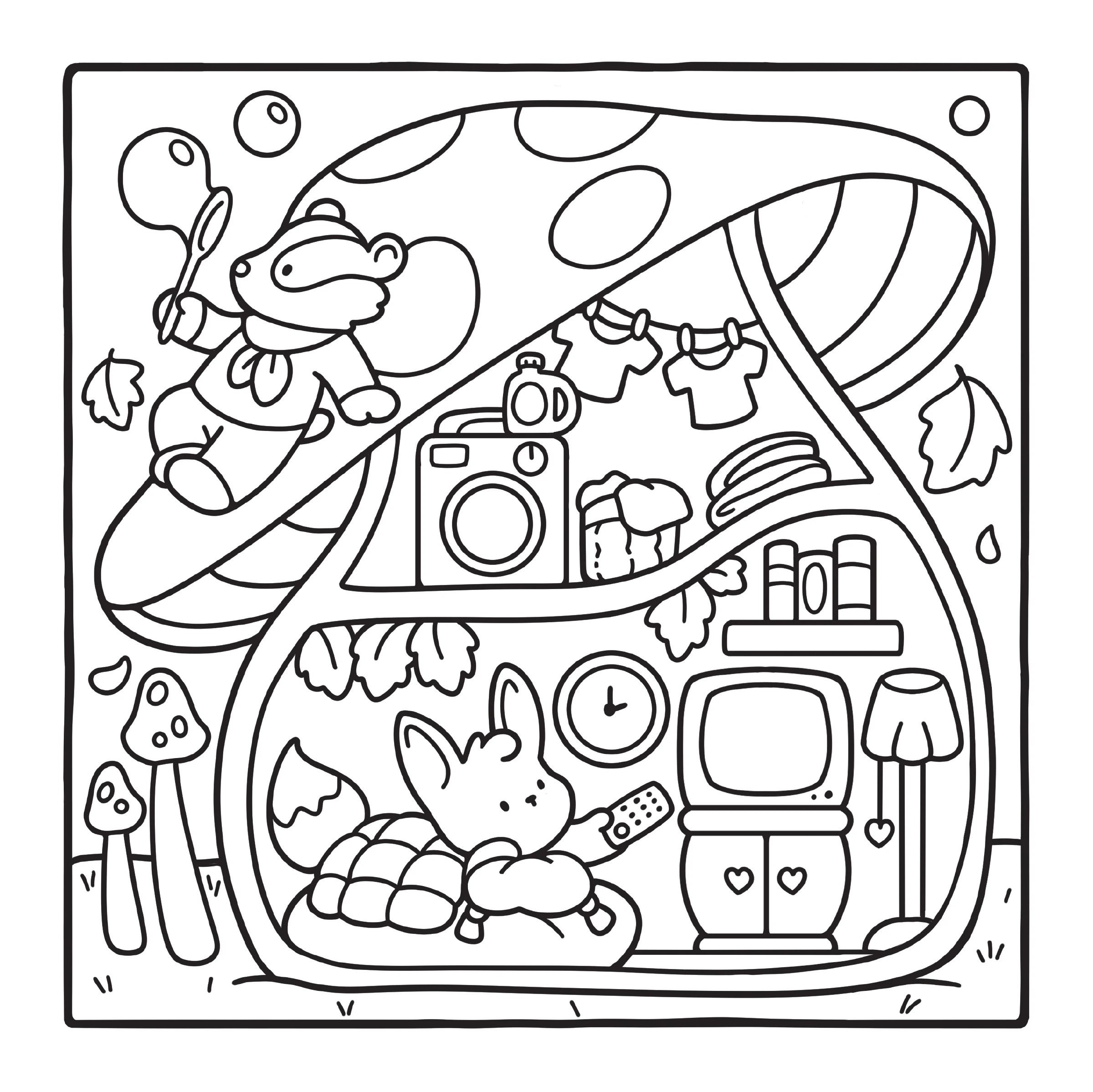 3 Comfy & Cozy Cute Colouring Book by Jade Summer - Book, 3 of 5