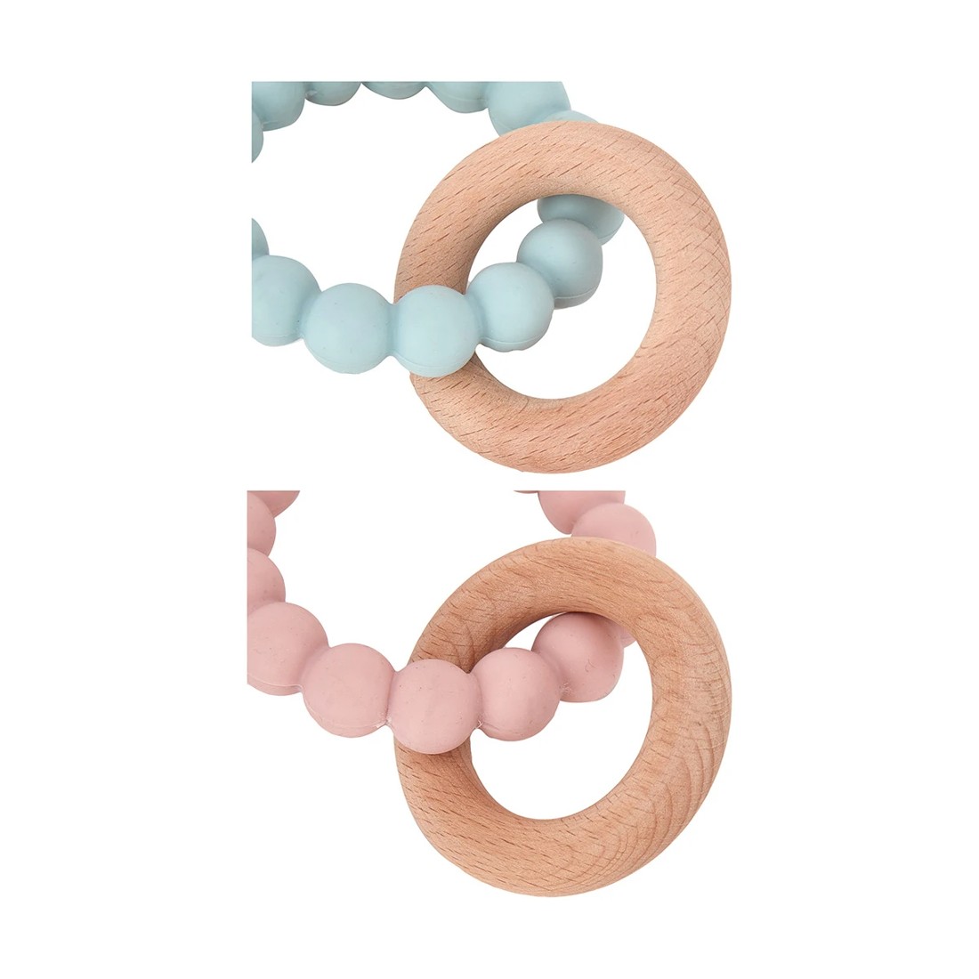 4 Wooden & Silicone Teether - Assorted, 4 of 6