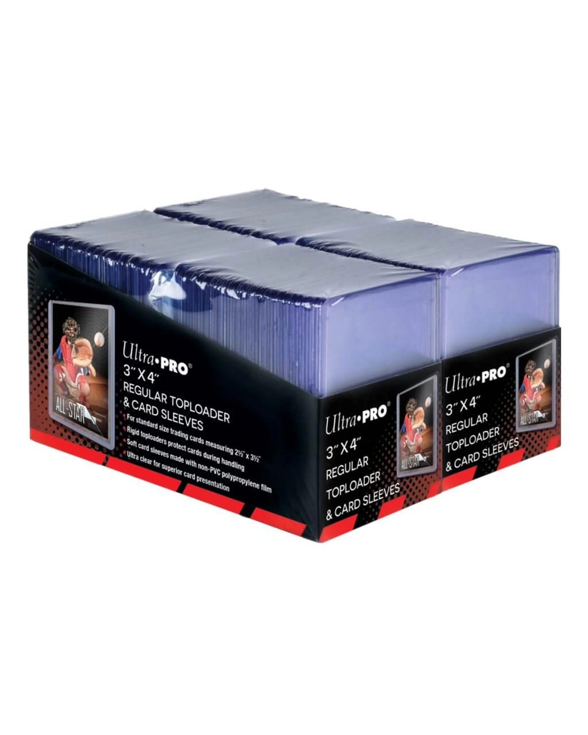 1 Ultra Pro 3 inch x 4 inch 35PT Toploader and Card Sleeve 200 Pack - Clear, 1 of 3