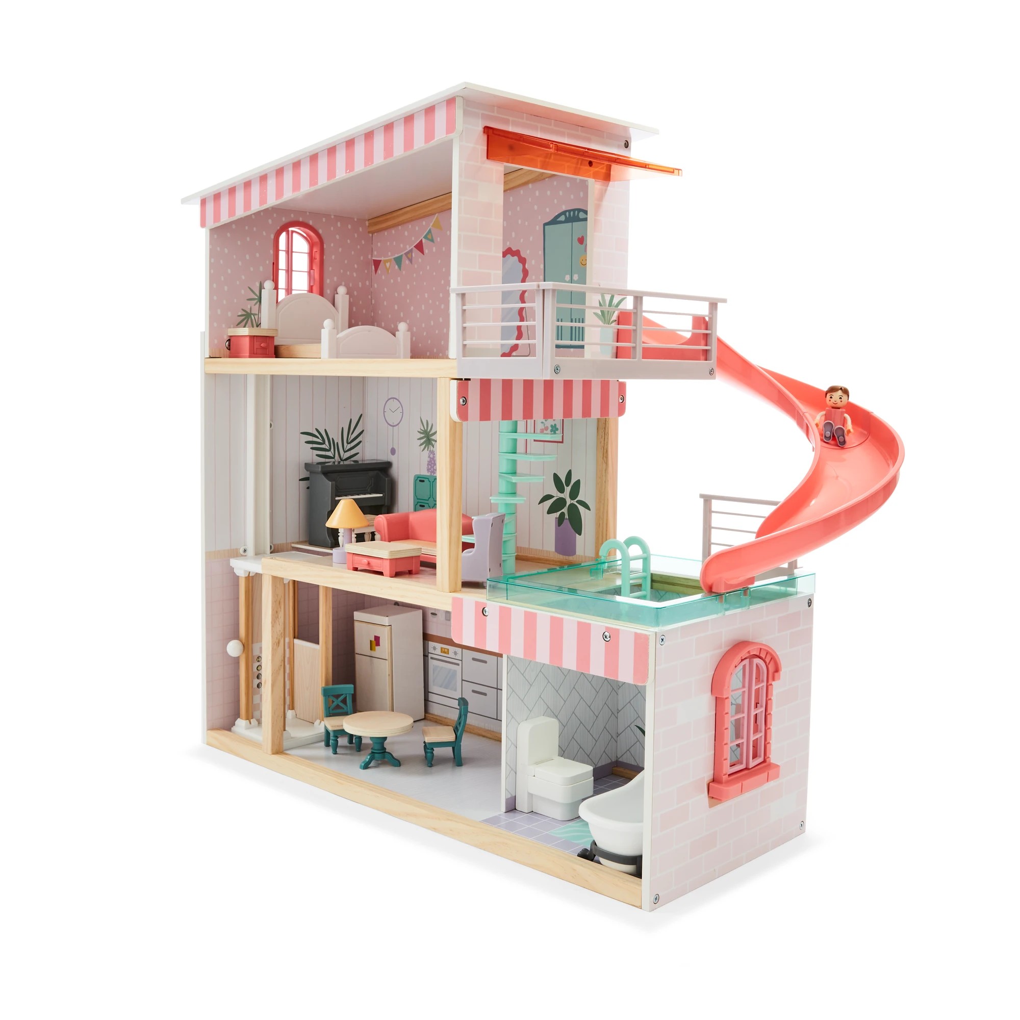 5 17 Piece Wooden Dollhouse Set, 5 of 10