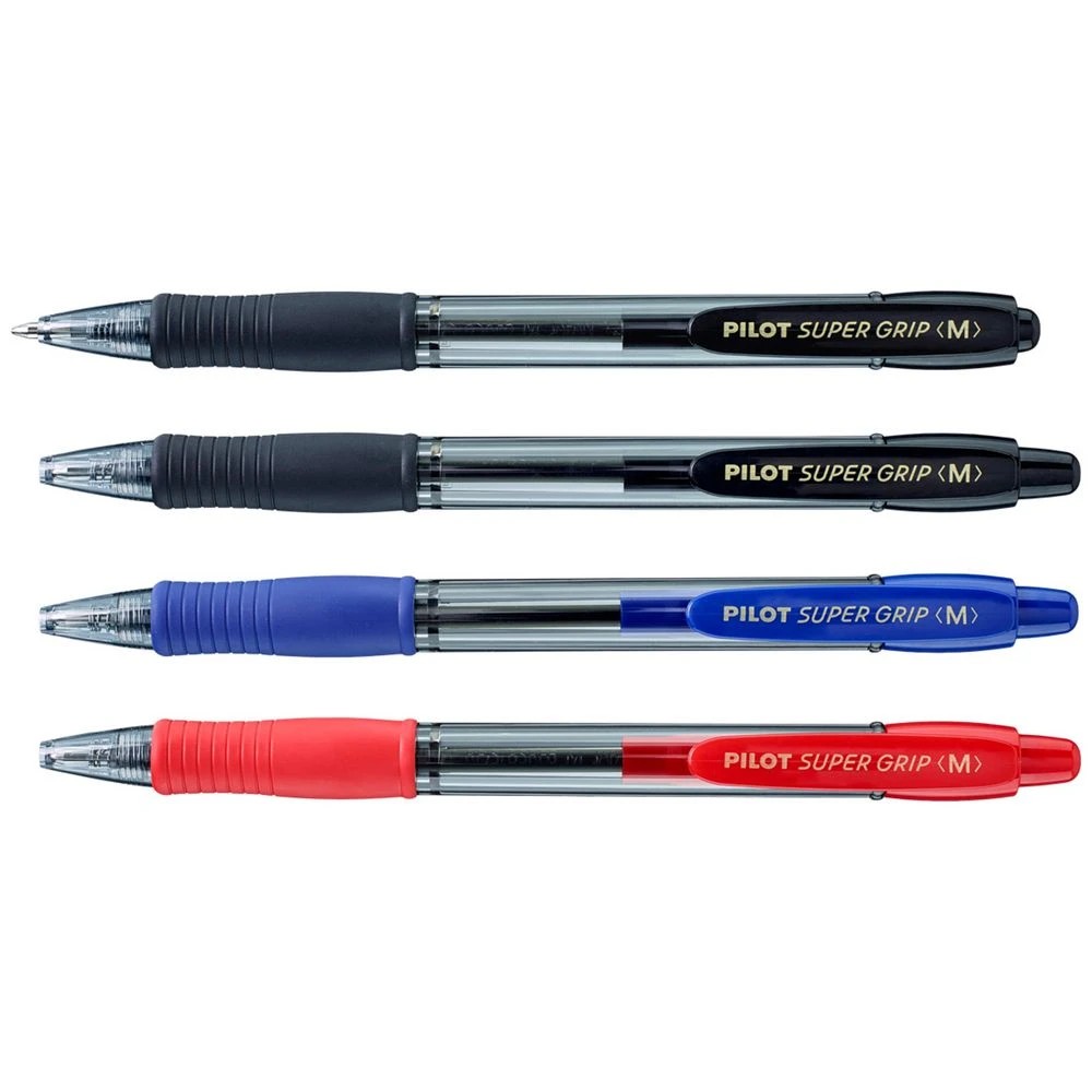 3 PILOT Super Grip Retractable Ballpoint Pen 1.0mm Asst 4Pk, 3 of 8