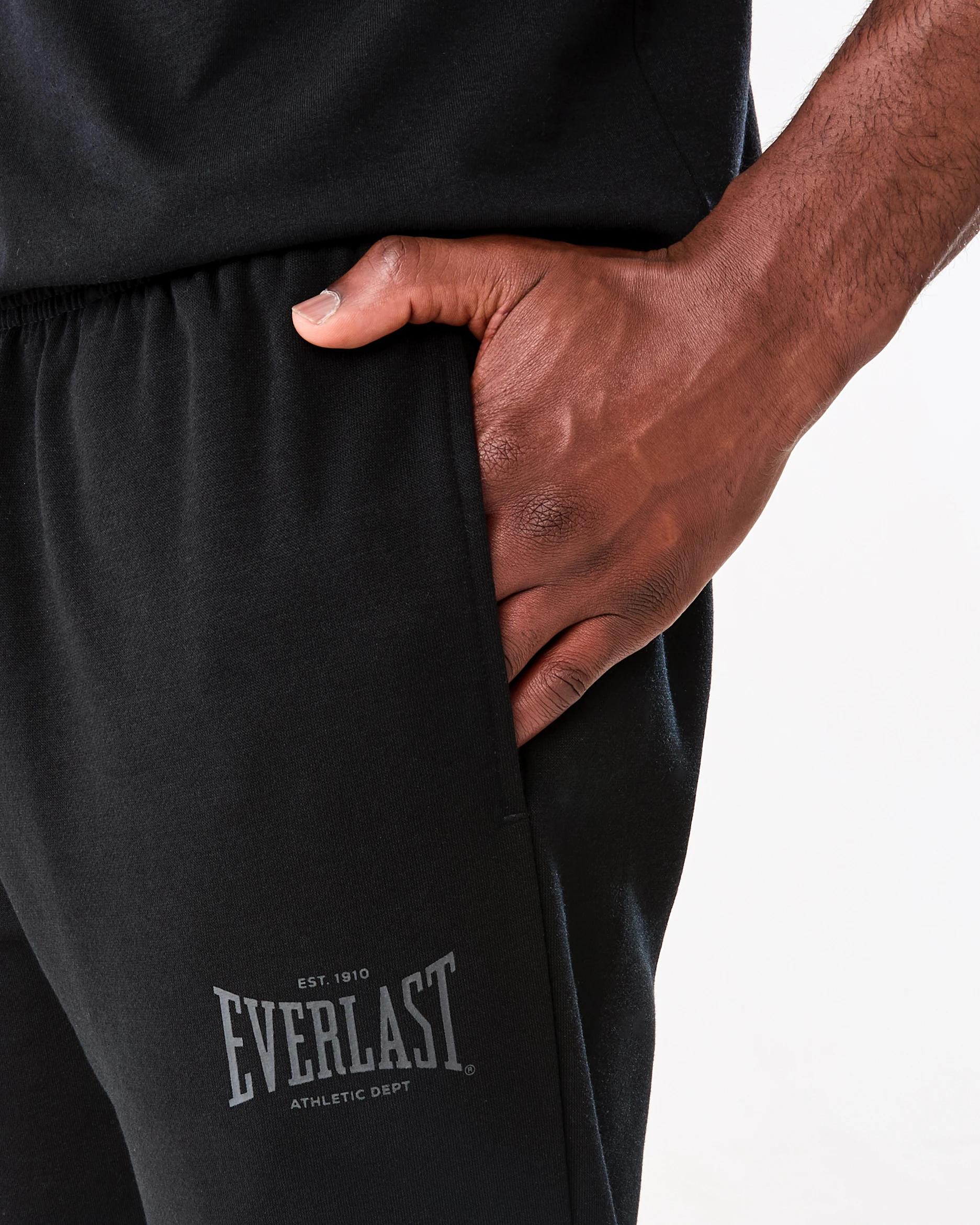 4 Everlast Mens Classic Sports Trackpants Black, 4 of 7