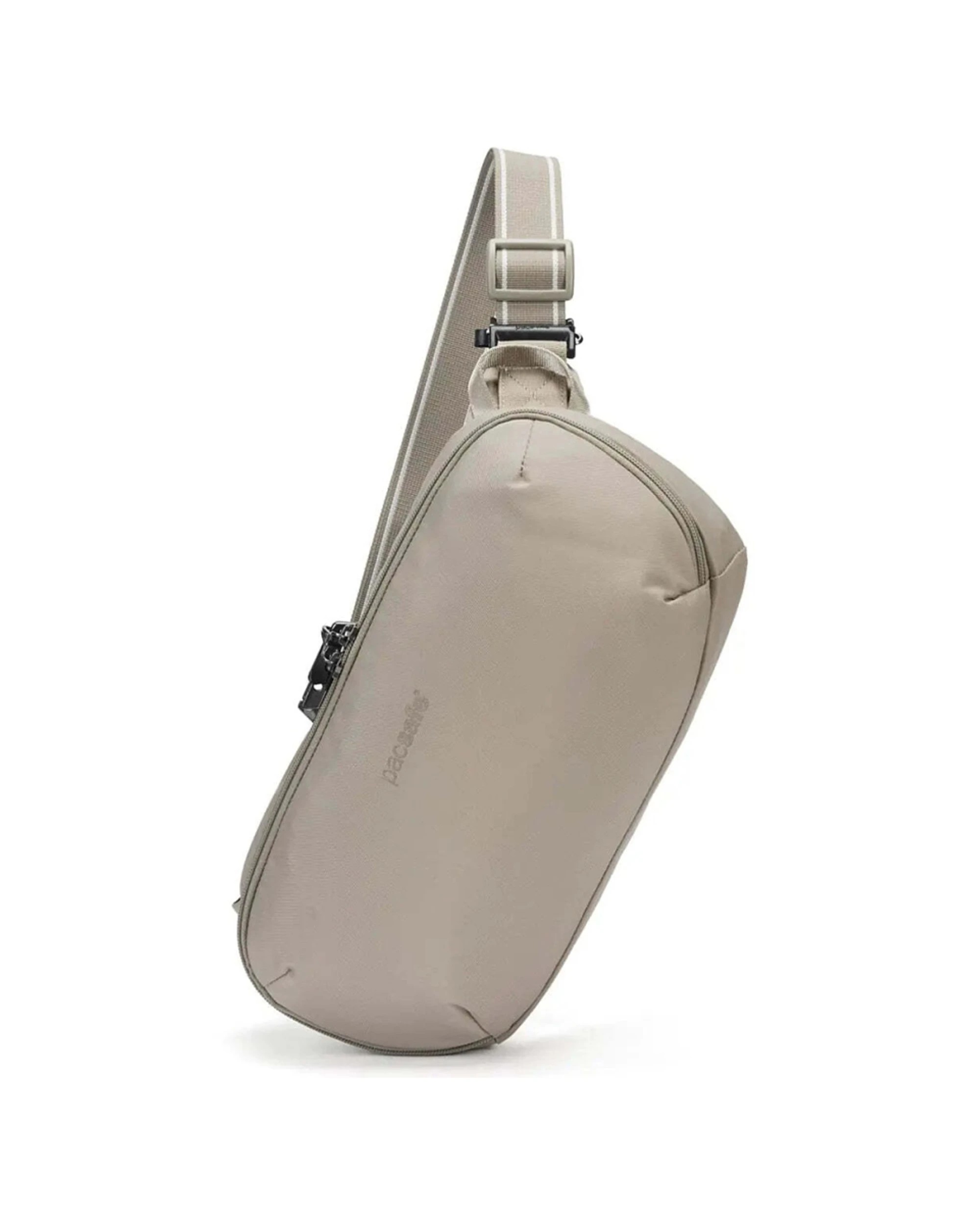 1 Pacsafe V Urban Anti-Theft RFID Blocking Secure Sling Pack Lockable Zippers - Beige, 1 of 8