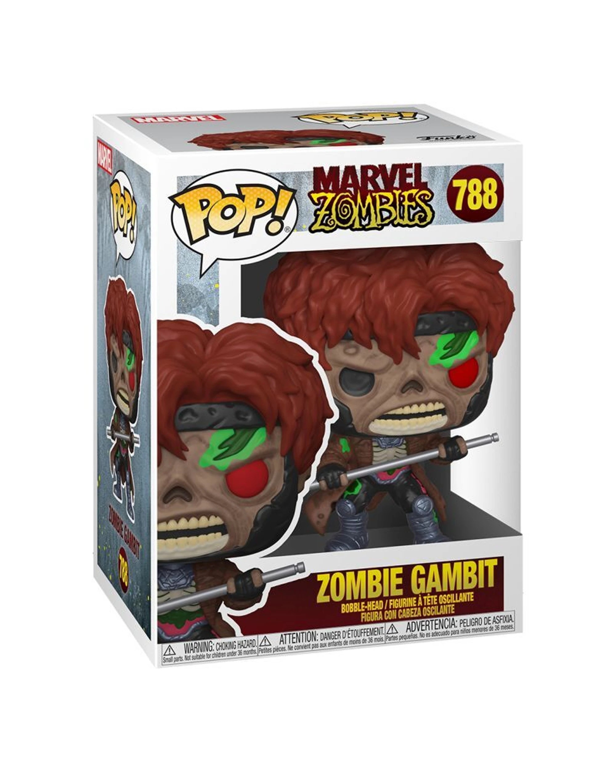 3 Pop Vinyl Figurine Marvel Zombies Gambit Vinyl Collectible 10cm Plastic - Multi, 3 of 3