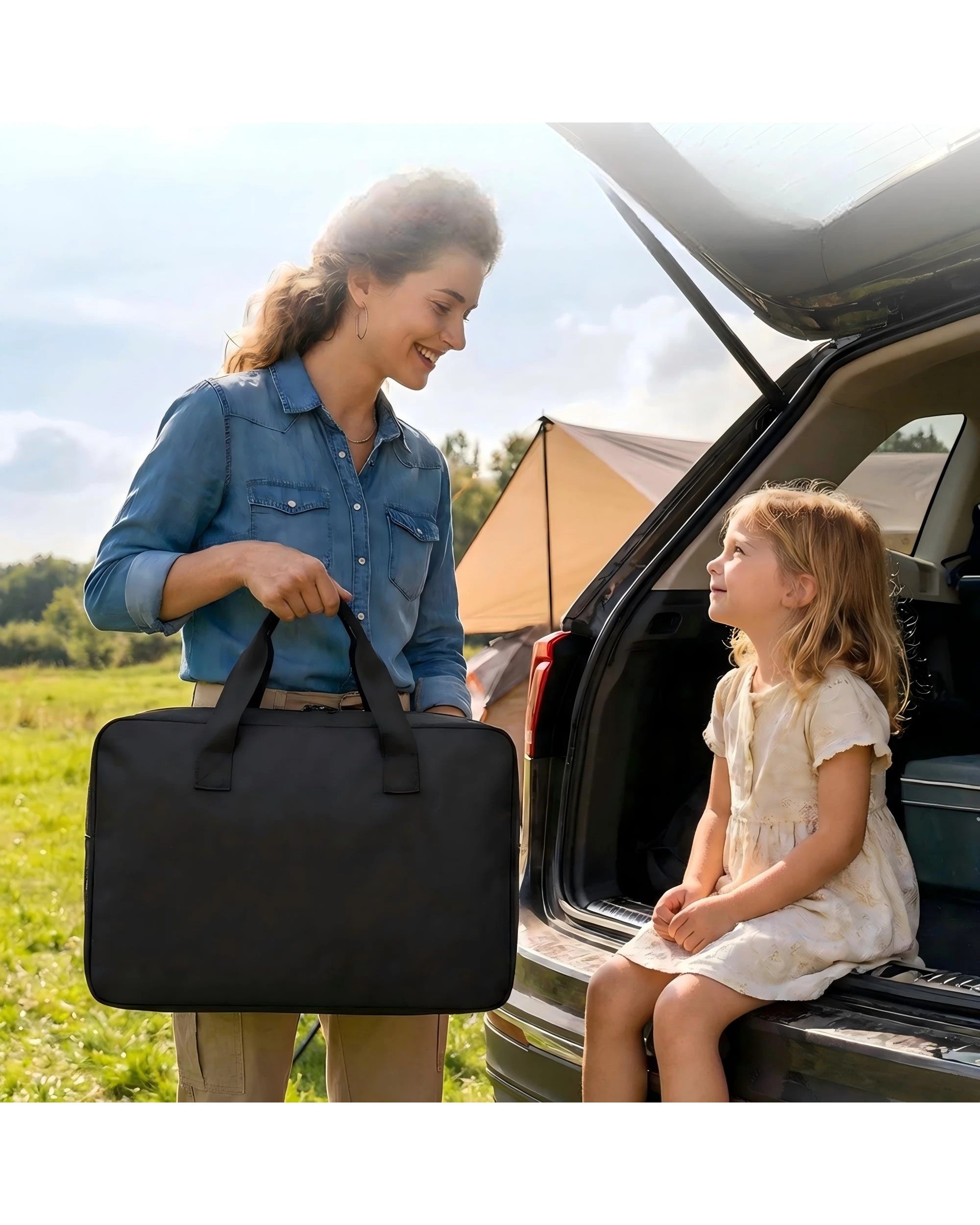 6 Advwin 20ft Inflatable Movie Screen Outdoor Projector Screen with Blower Storage Bag Stakes - Black, 6 of 7