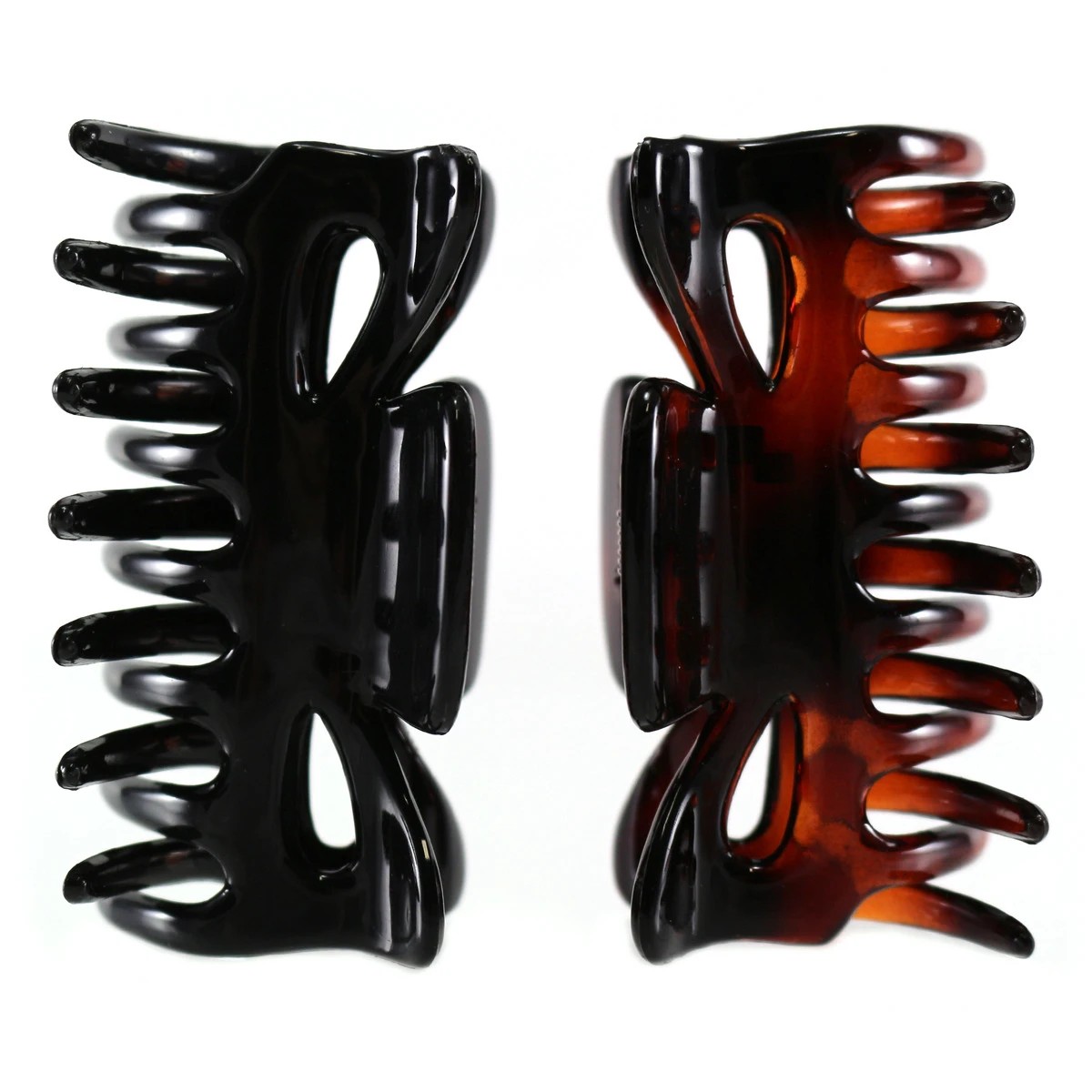 1 OXX Haircare 2 Pack Black and Brown Tort Mini Claw Grips, 1 of 3