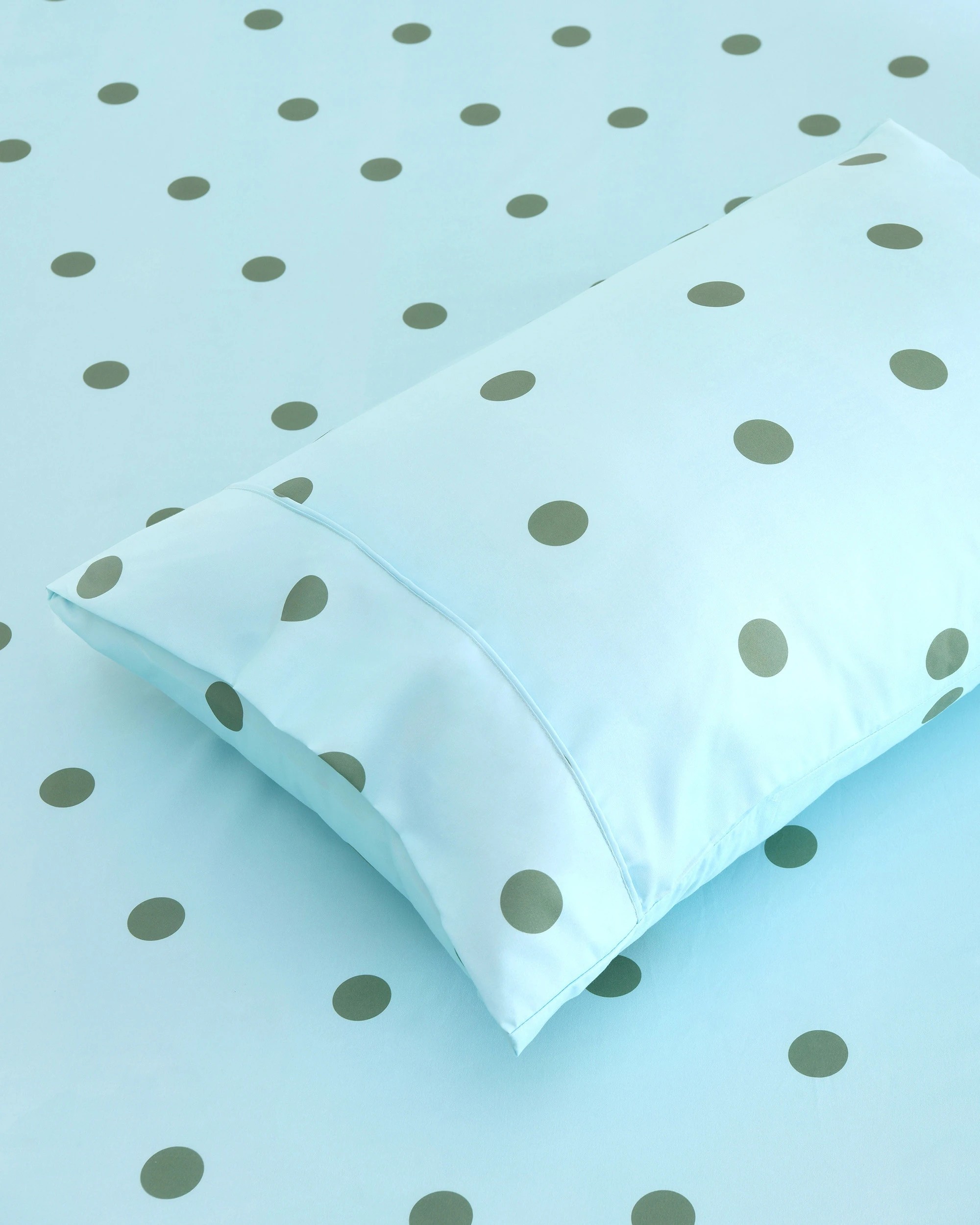 4 Dreamaker Pippa Polka Dot Fitted Sheet Set - Queen Bed - Sky, 4 of 6