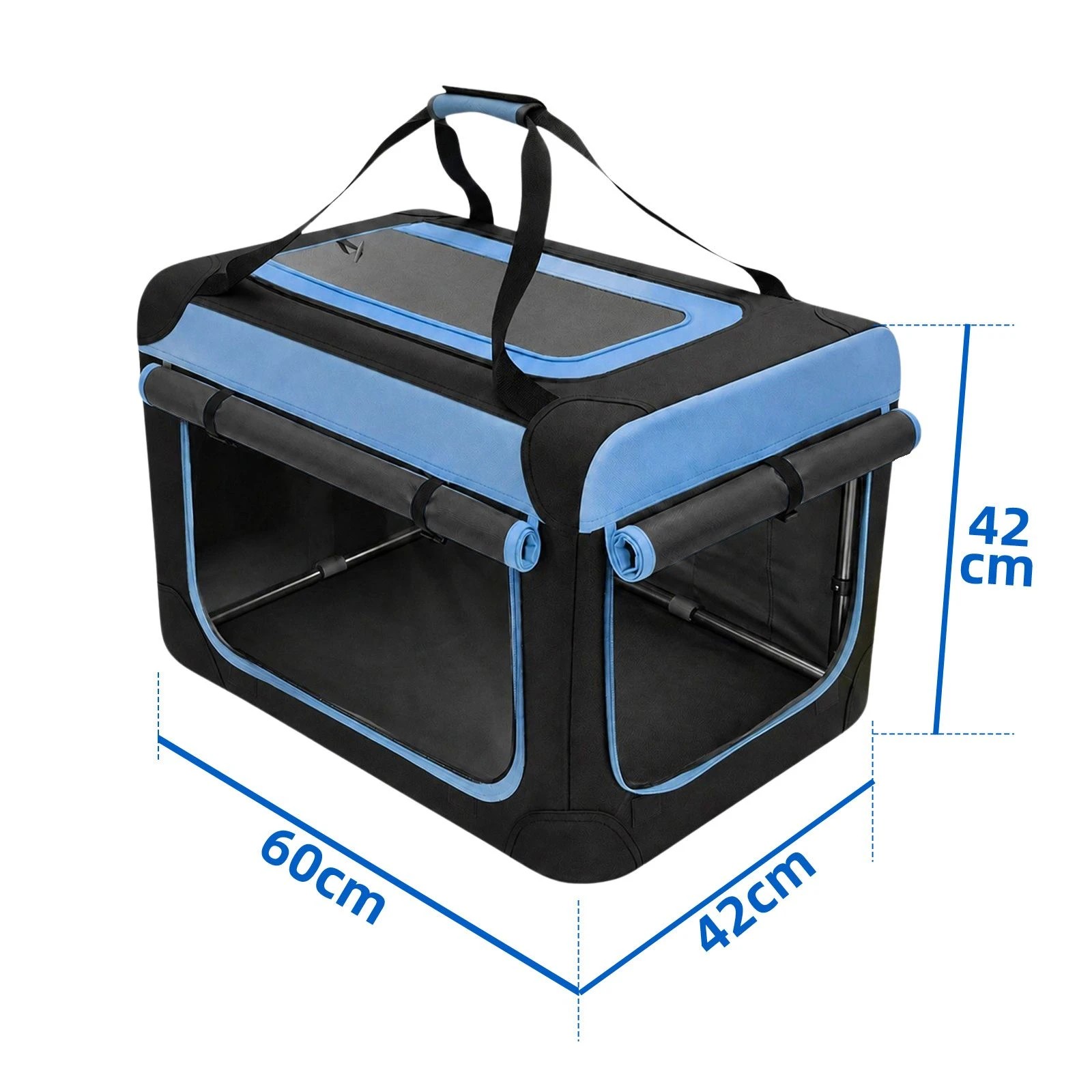 2 Pet Scene Pet Scene Portable Foldable Soft Puppy Crate with Soft Cushion & Metal Frame for Travel & Camping, 2 of 6