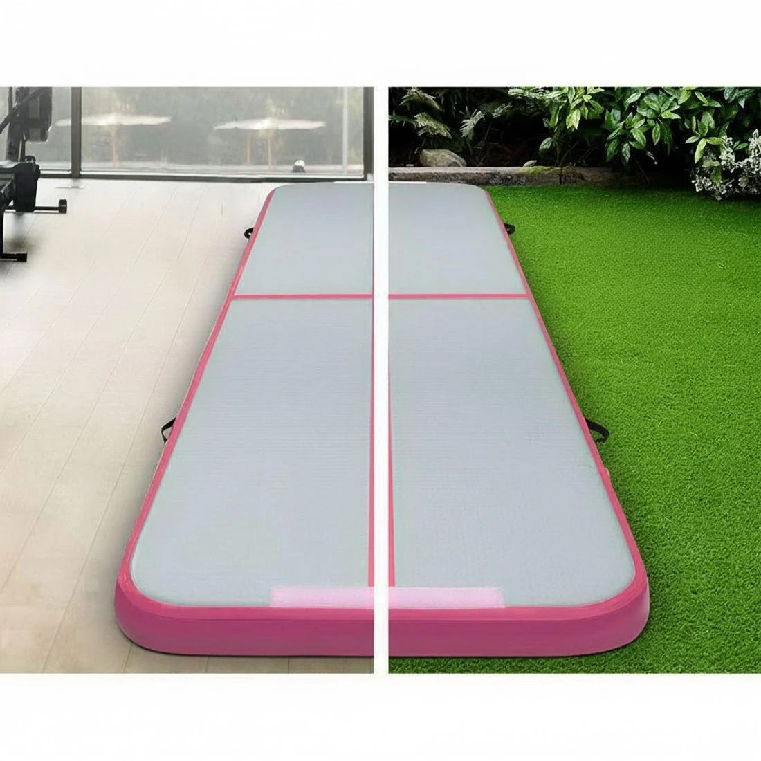 4 Everfit 3M Air Track Gymnastics Tumbling Exercise Yoga Mat Inflatable - Pink, 4 of 9