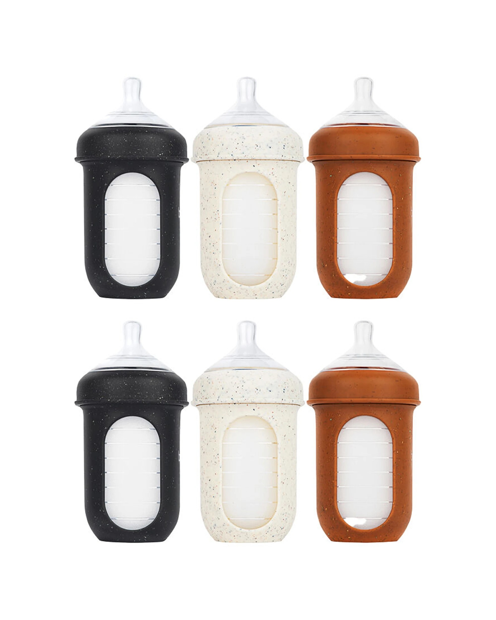 1 Boon 2x 3pc Nursh Collapsible Silicone Baby Bottle Speckle 237ml - Multi, 1 of 8