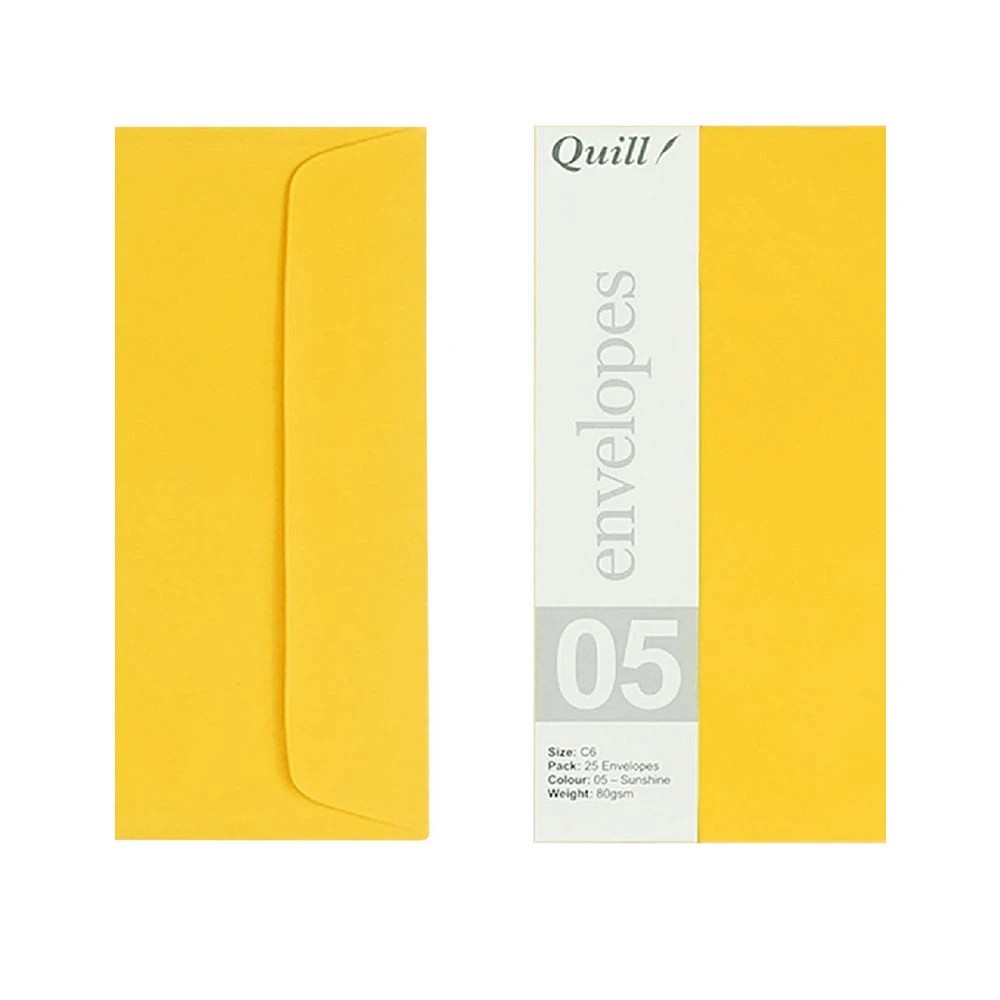 3 Quill C6 Envelopes Sunshine 25 Pack, 3 of 7