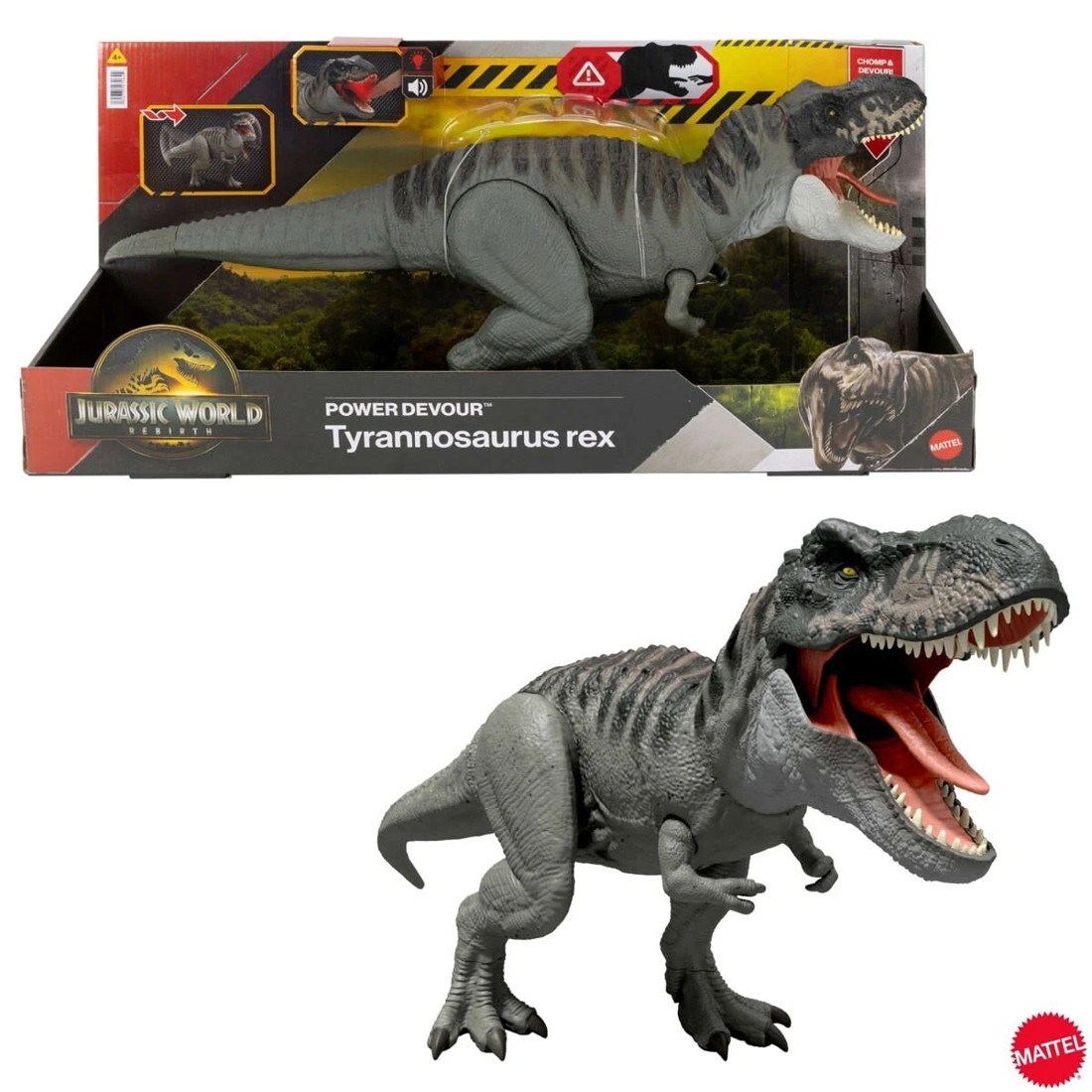 1 Jurassic World Rebirth Power Devour Tyrannosaurus Rex Figure, 1 of 6