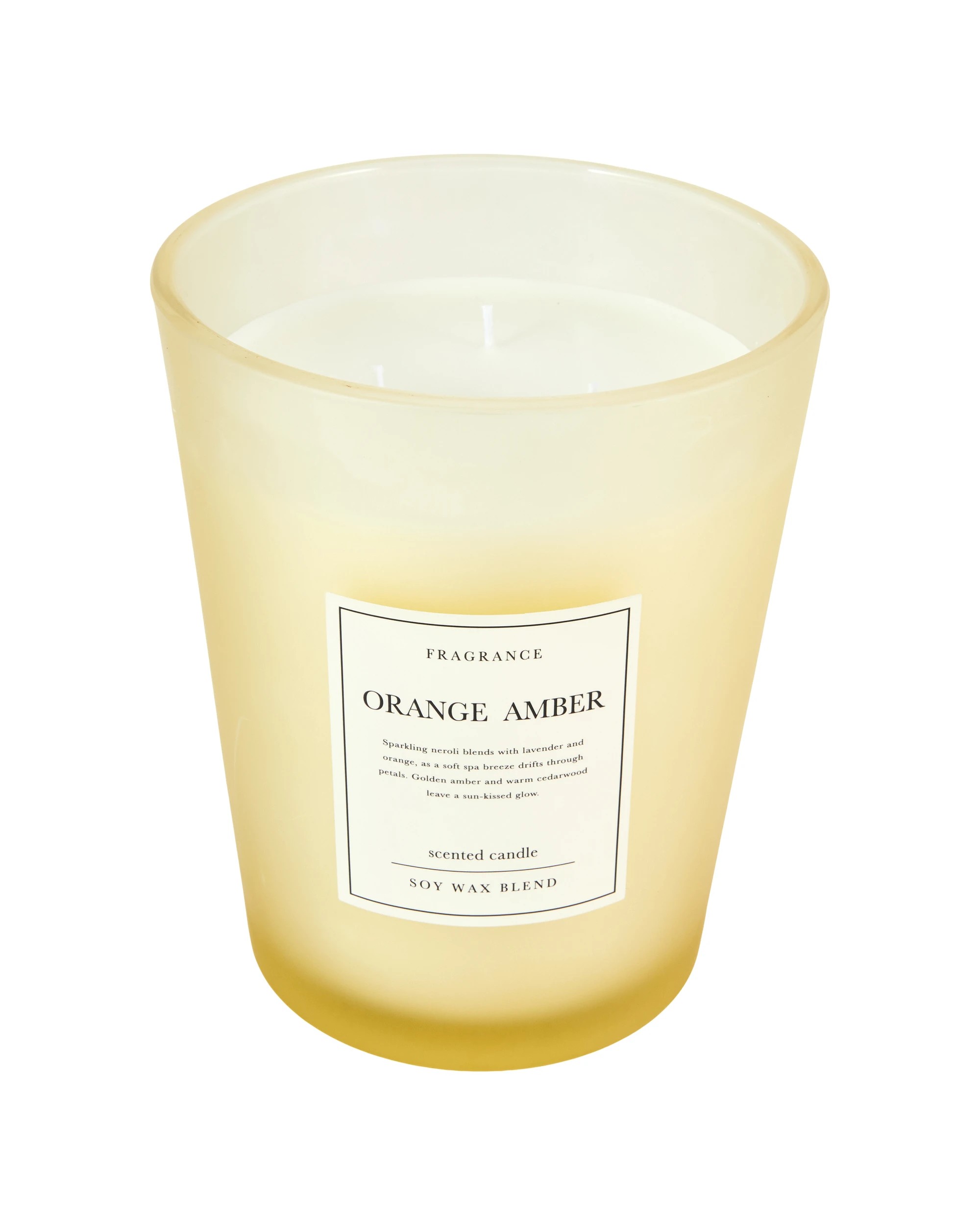 2 XL Frosted Orange Amber Candle, 2 of 5