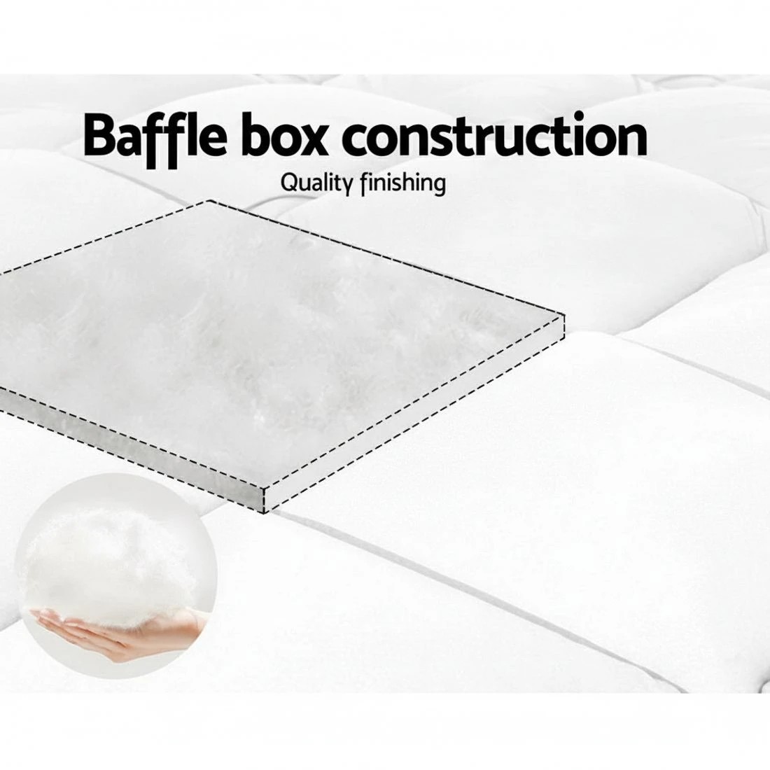 5 Giselle Bedding 700GSM Microfibre Bamboo Quilt Queen - Queen Bed - White, 5 of 6